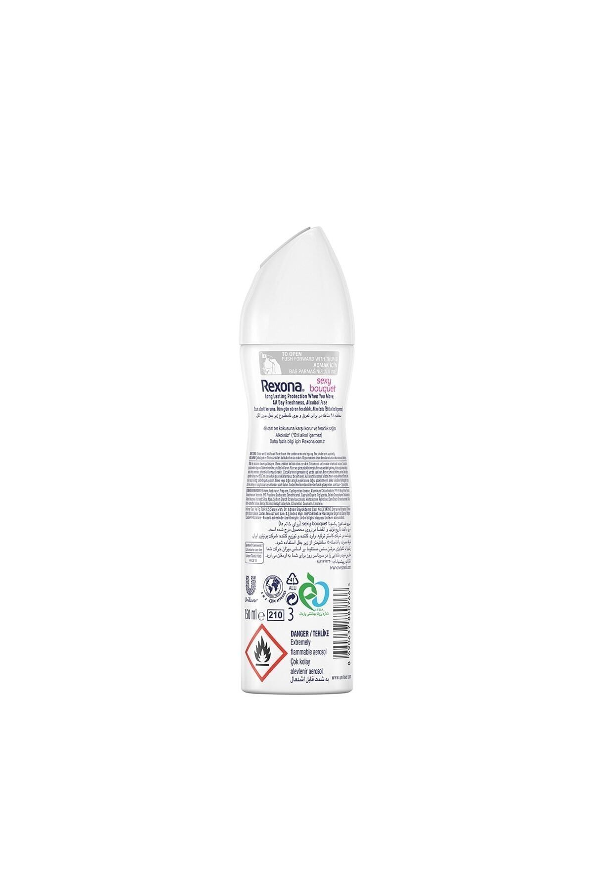 Rexona Kadın Sprey Deodorant Sexy Bouquet 150 ml X3