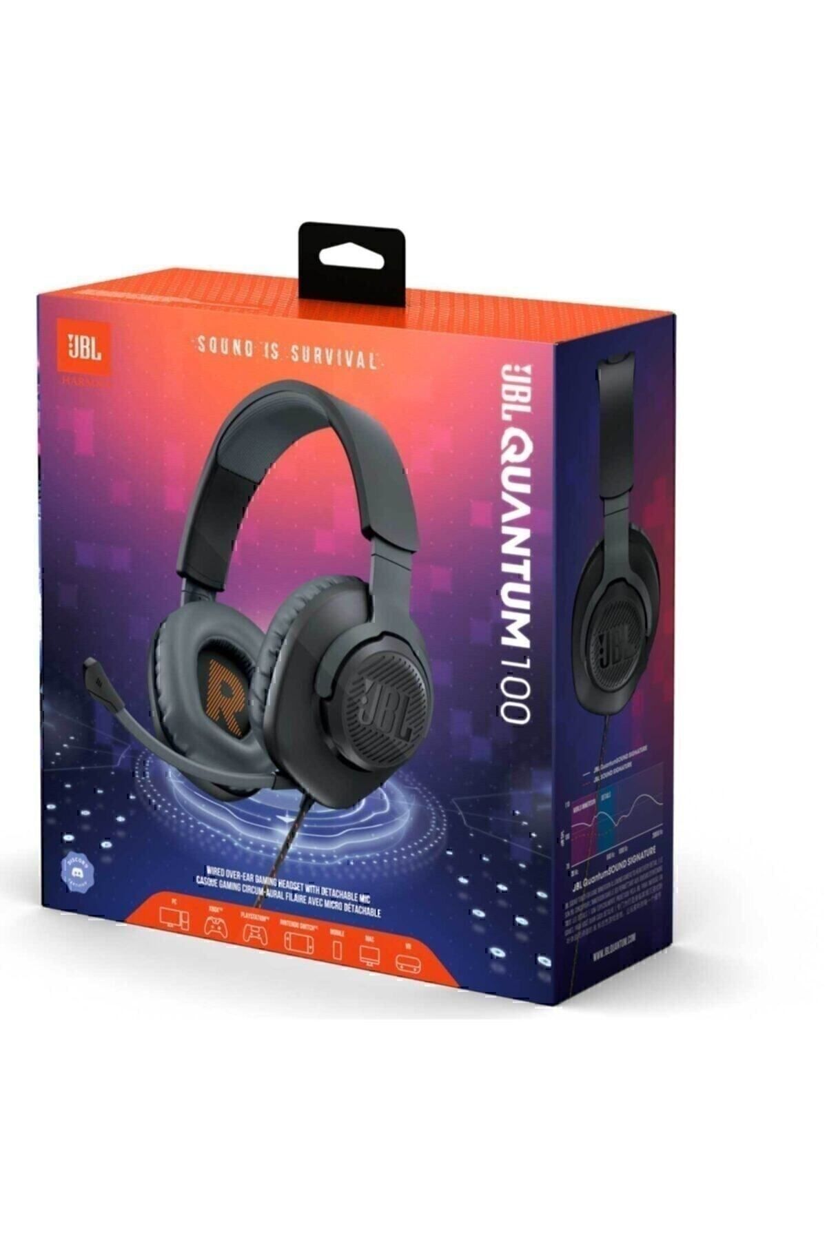 Quantum 100 Çıkarılabilir Mikrofonlu 3.5mm Gaming Kulak Üstü Kulaklık - Siyah