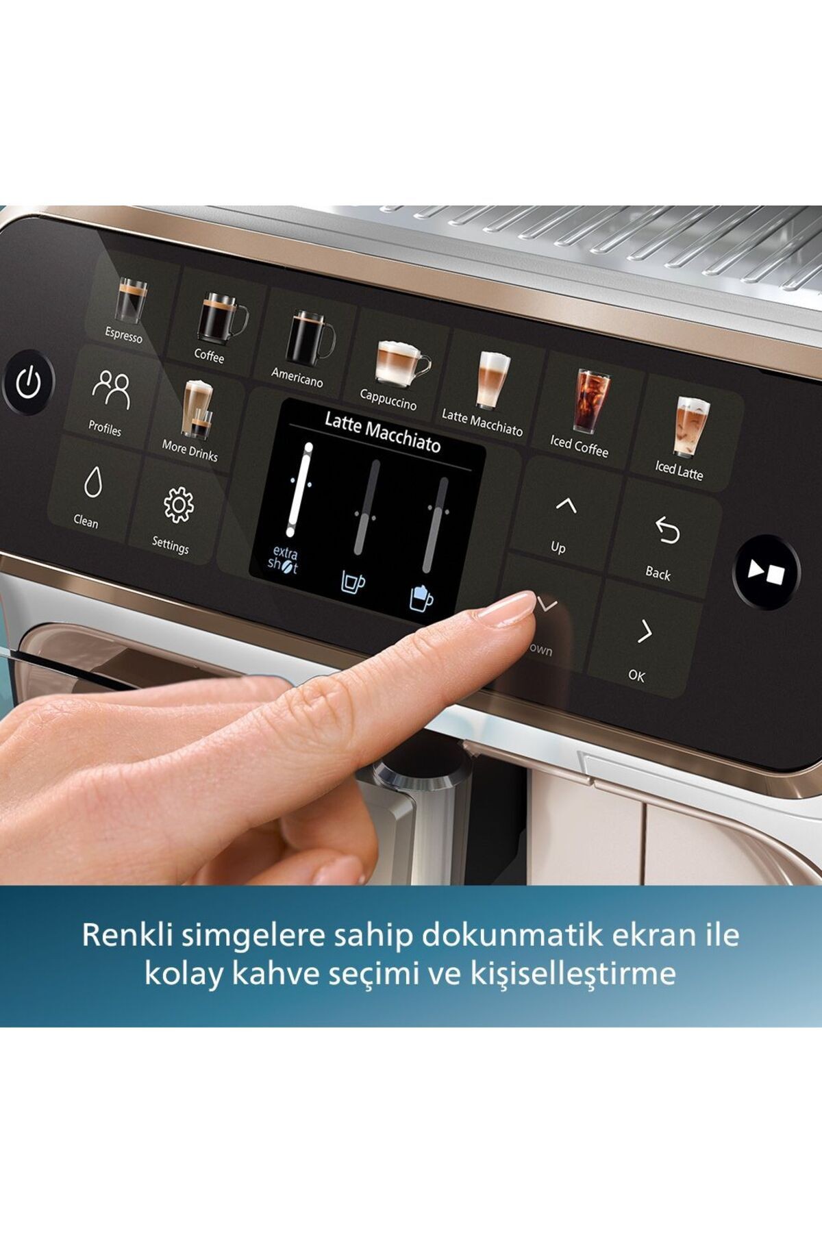 5500 Serisi LatteGo Tam Otomatik Espresso Makinesi, 20 Sıcak ve Soğuk İçecek, EP5543/80