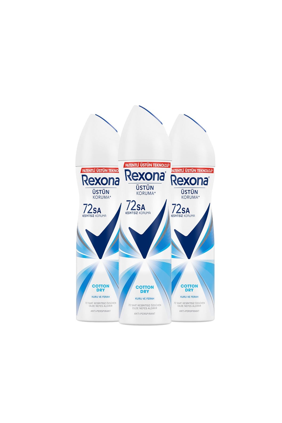 Rexona Cotton Dry 3 Adet 150 ml Kadın Deodorant