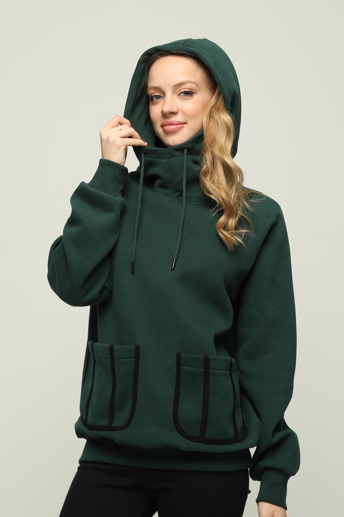 Oversize Cep Detaylı Sweatshirt