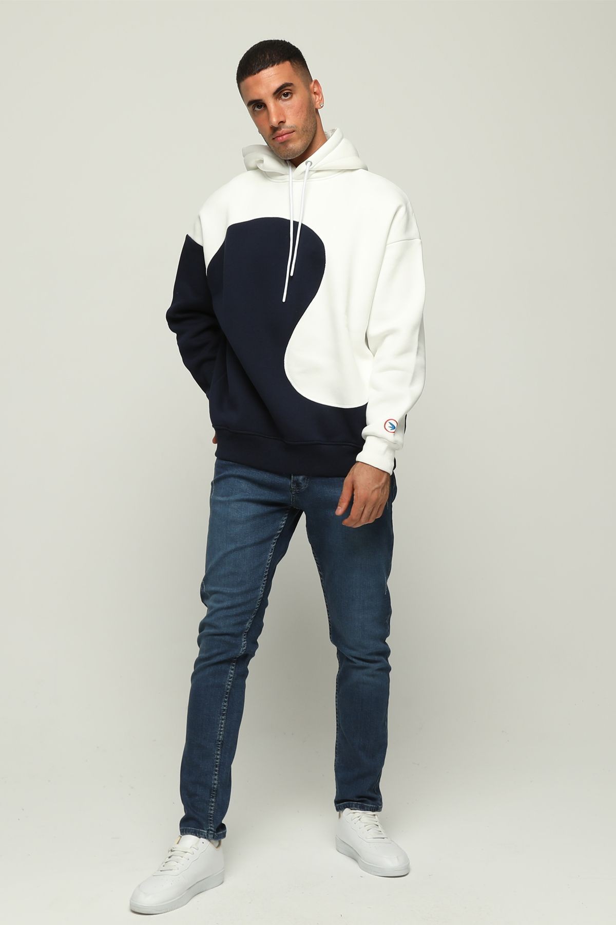 Erkek Oversize Kapüşonlu Sweatshirt