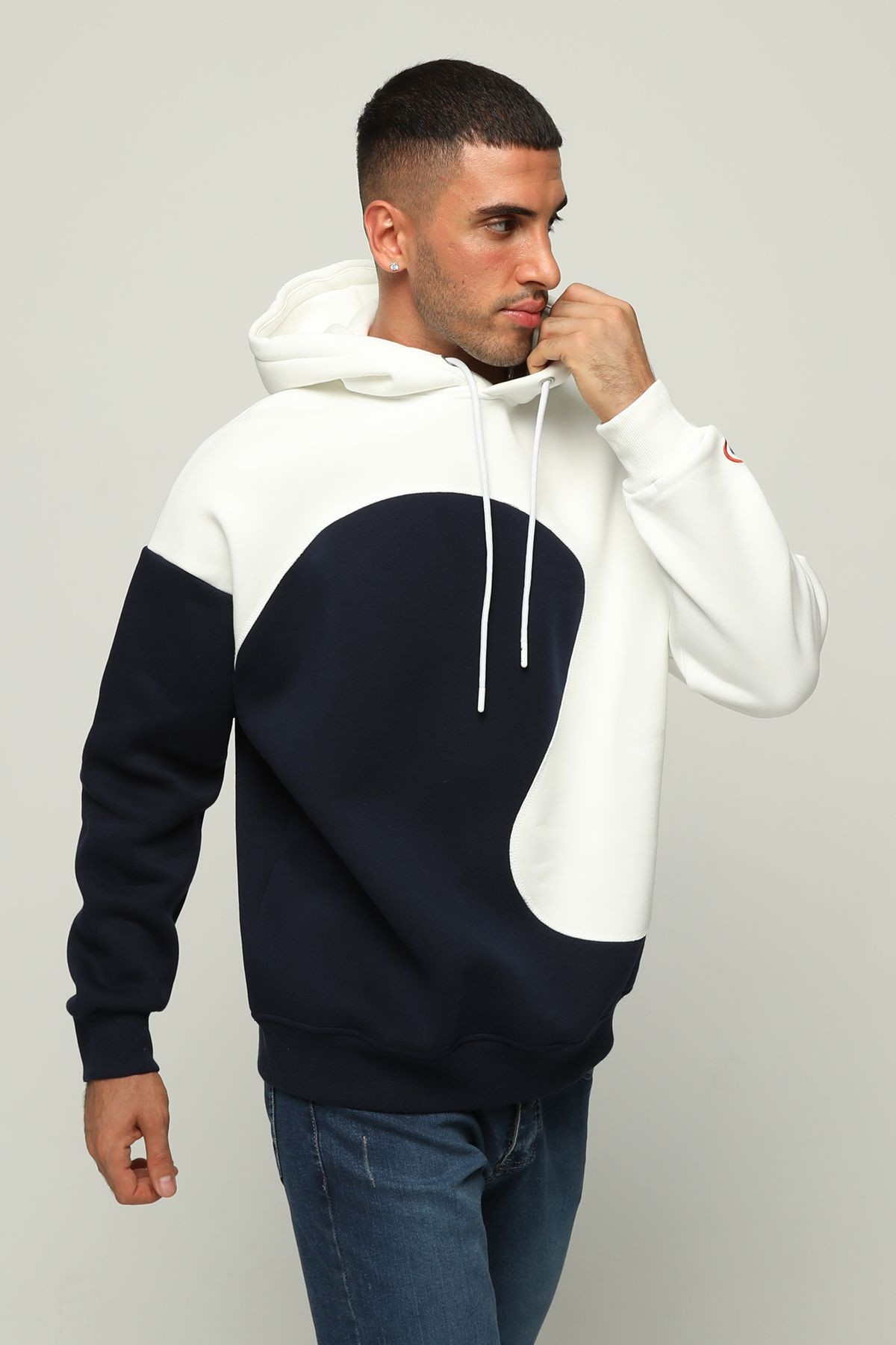 Erkek Oversize Kapüşonlu Sweatshirt