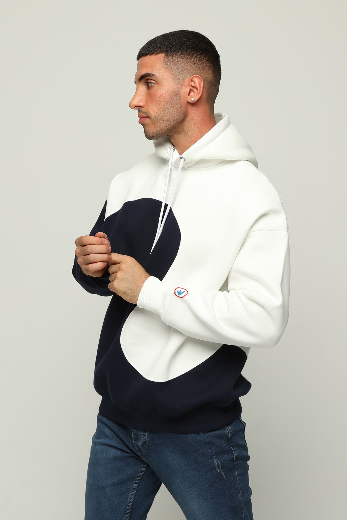 Erkek Oversize Kapüşonlu Sweatshirt