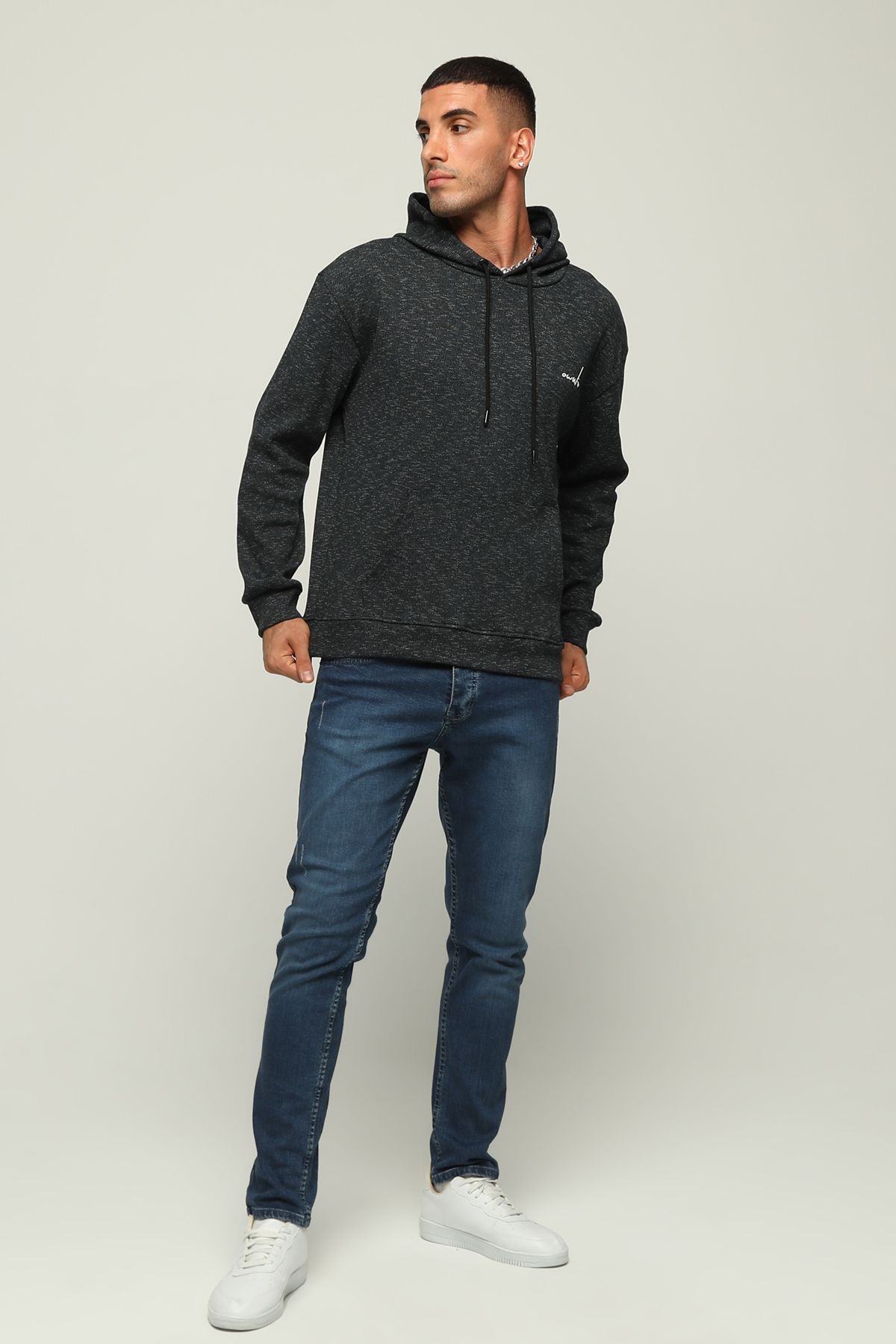 Kapüşonlu Oversize/Geniş Kalıp Sweatshirt