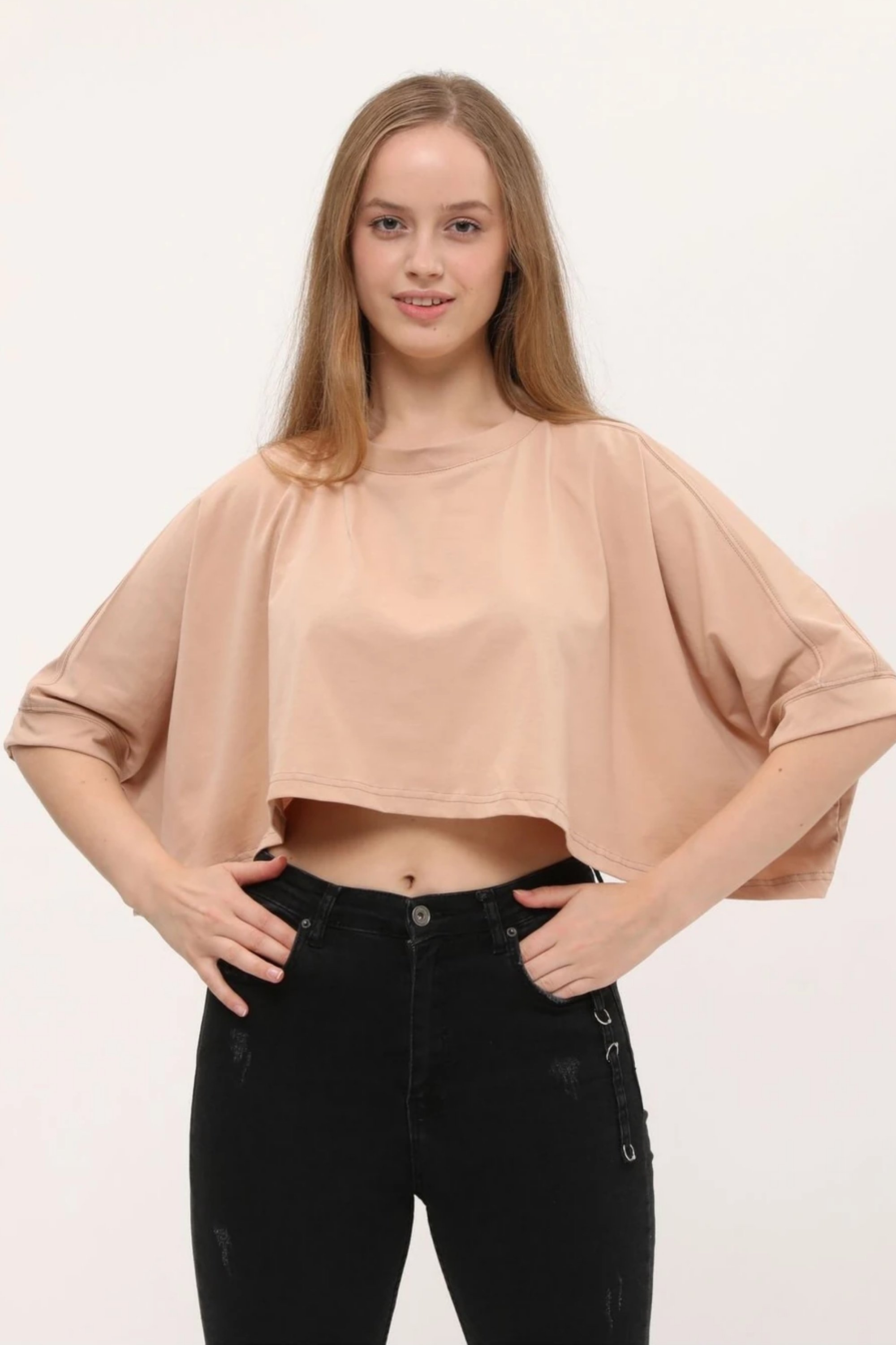 Yarasa Kol Crop T-shirt