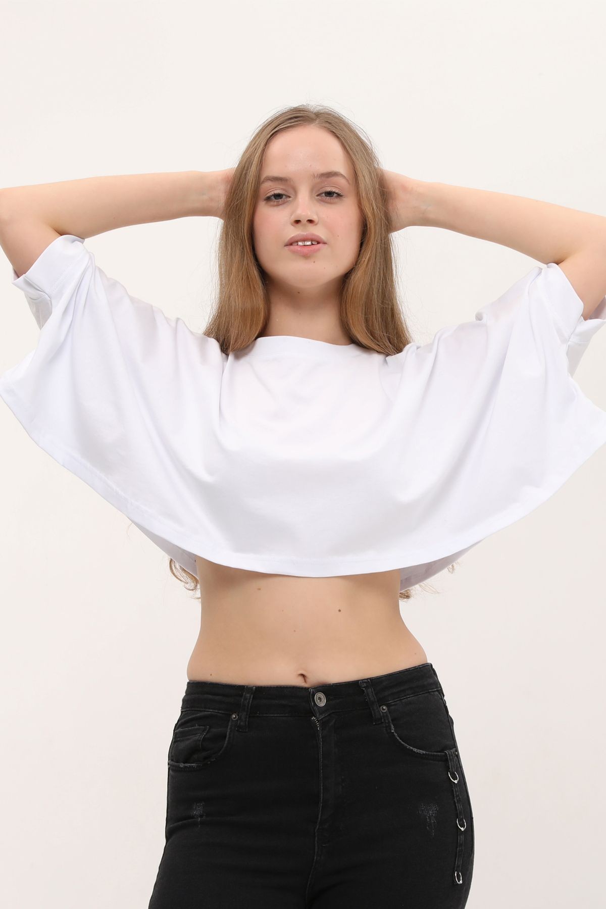 Yarasa Kol Crop T-shirt