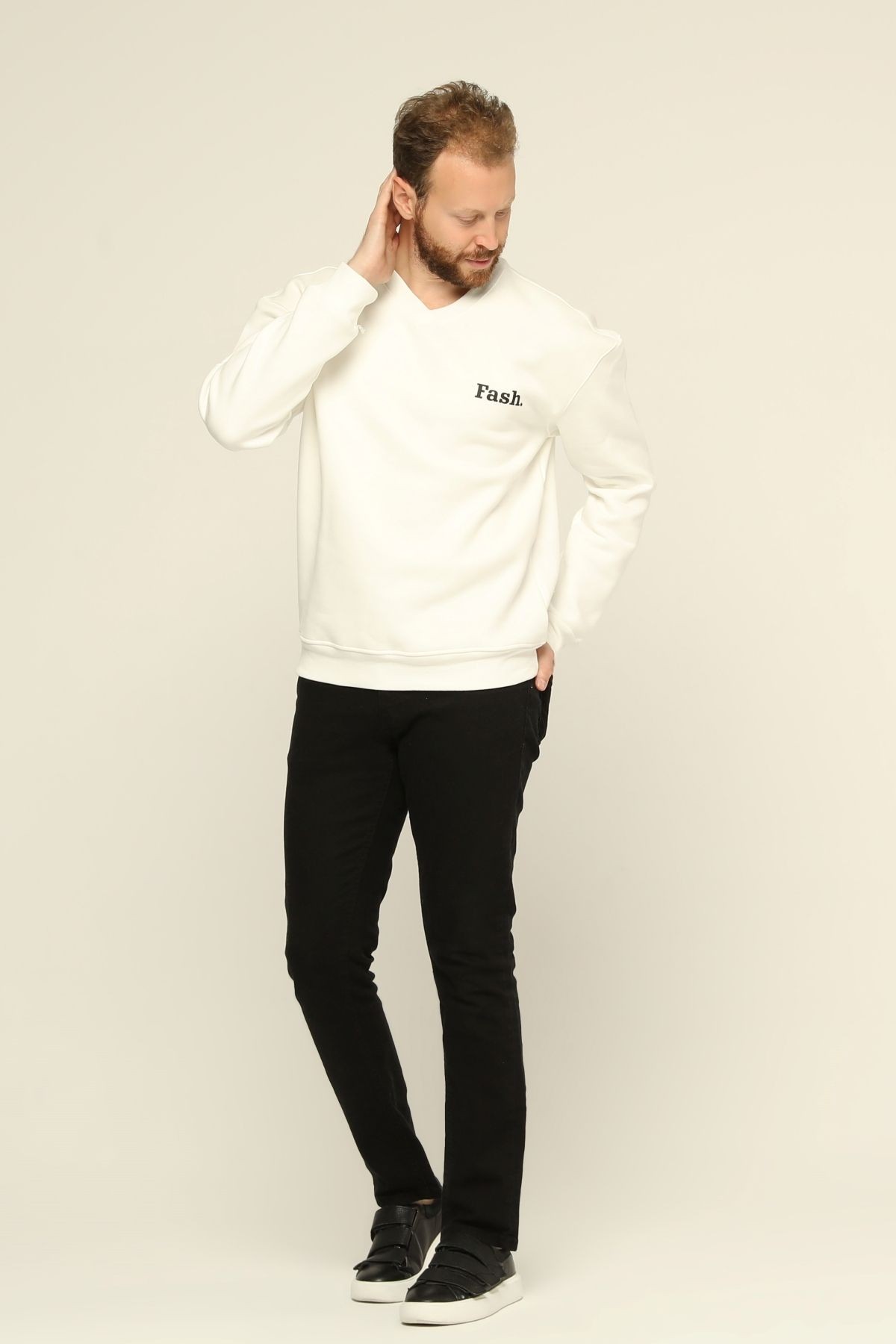 Erkek V Yaka Sweatshirt