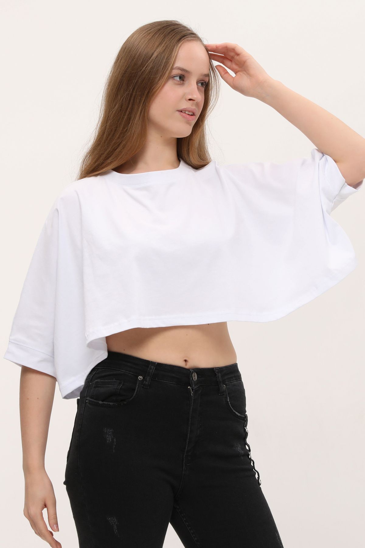 Yarasa Kol Crop T-shirt