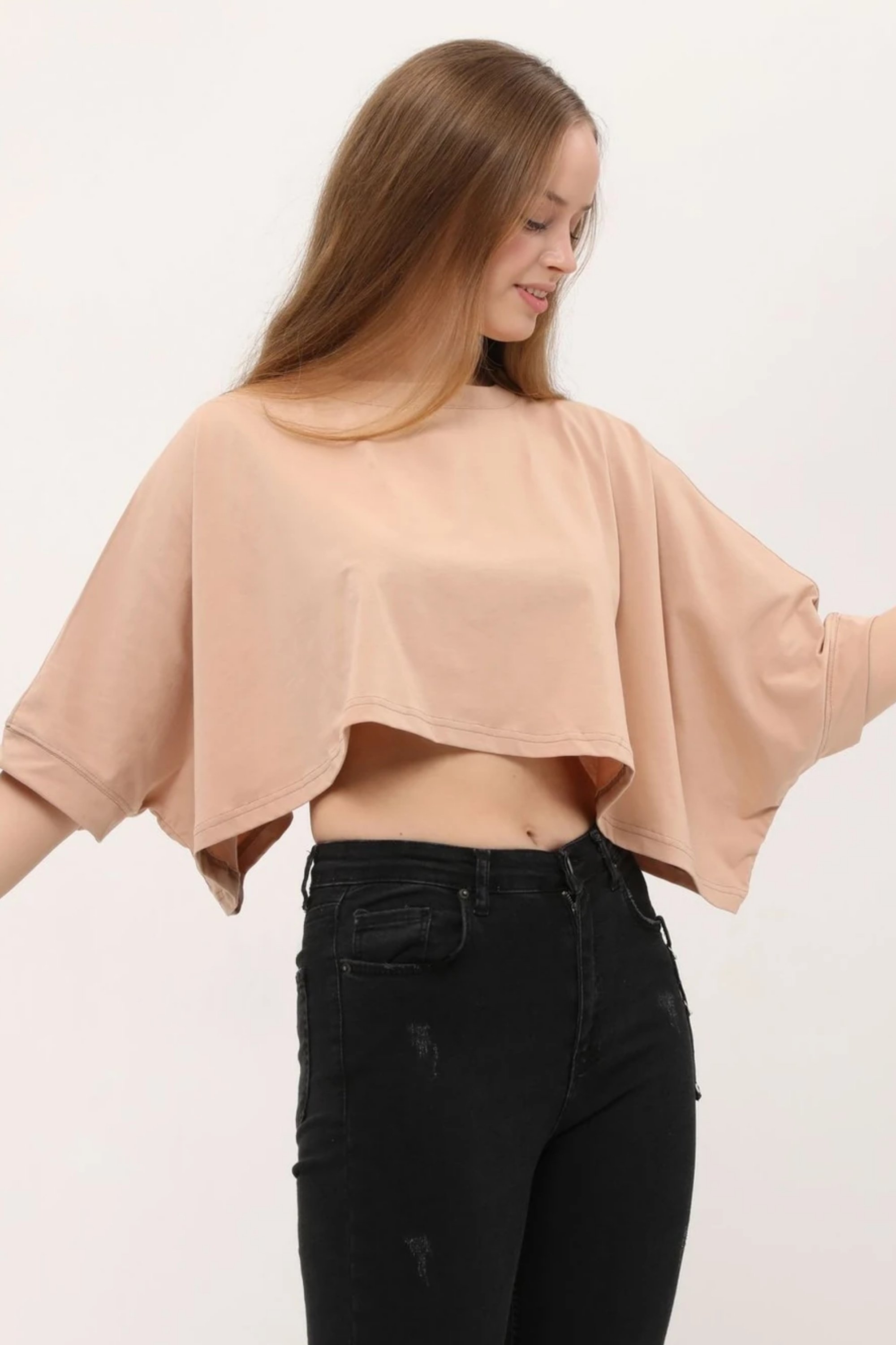 Yarasa Kol Crop T-shirt