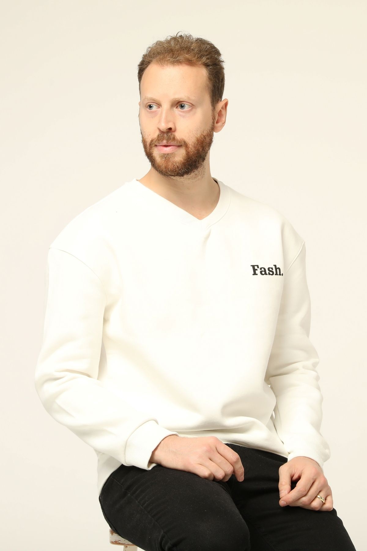 Erkek V Yaka Sweatshirt