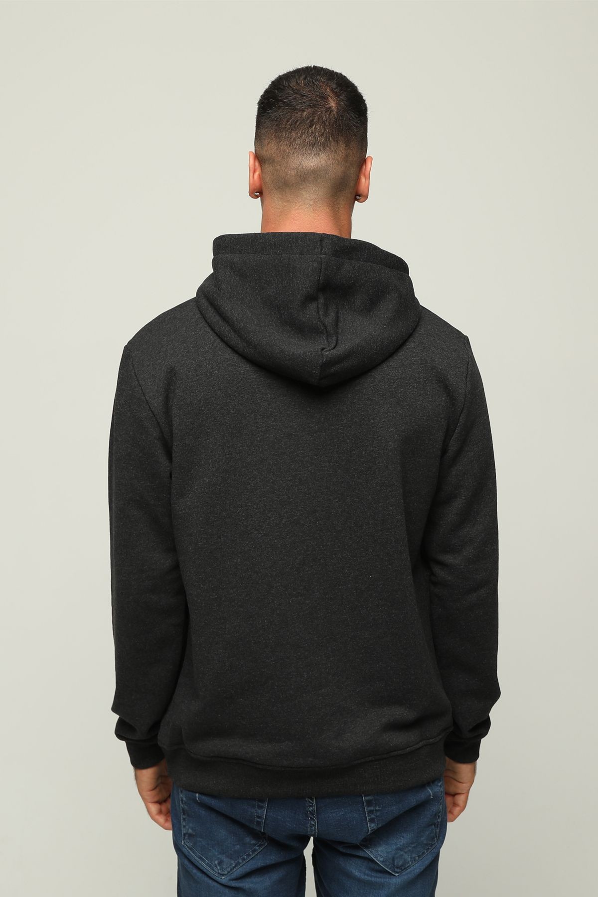 Oversize Kapüşonlu Kanguru Cepli Sweatshirt