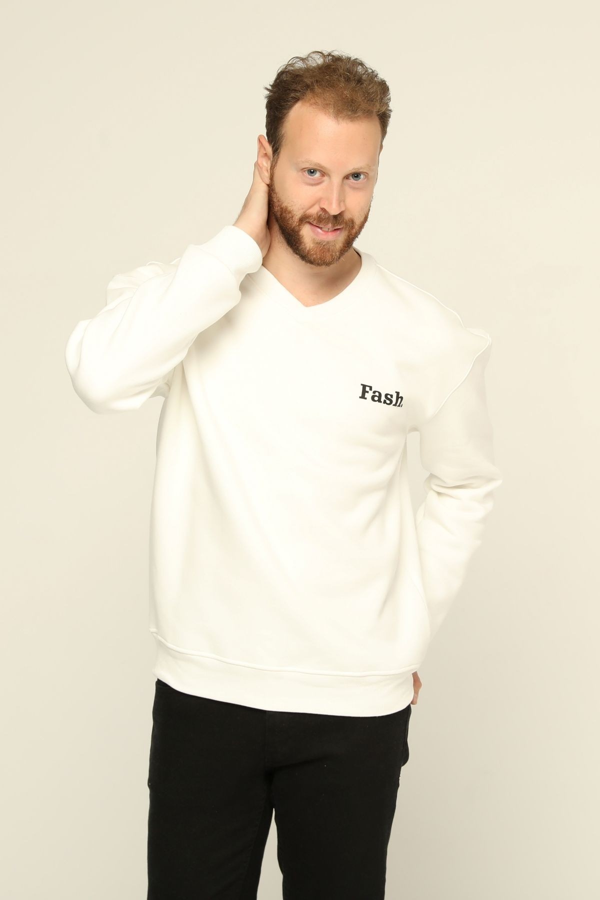 Erkek V Yaka Sweatshirt