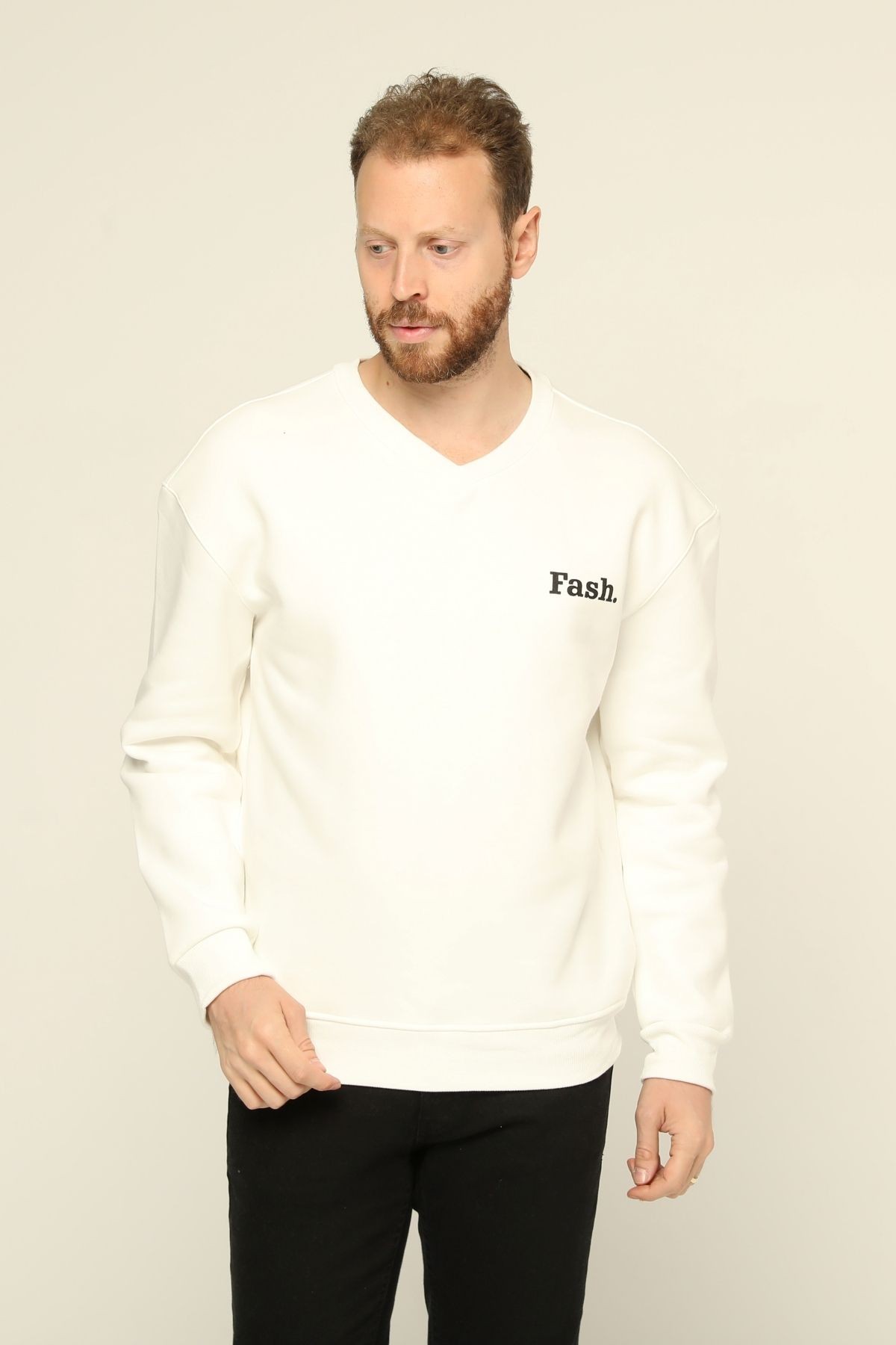 Erkek V Yaka Sweatshirt