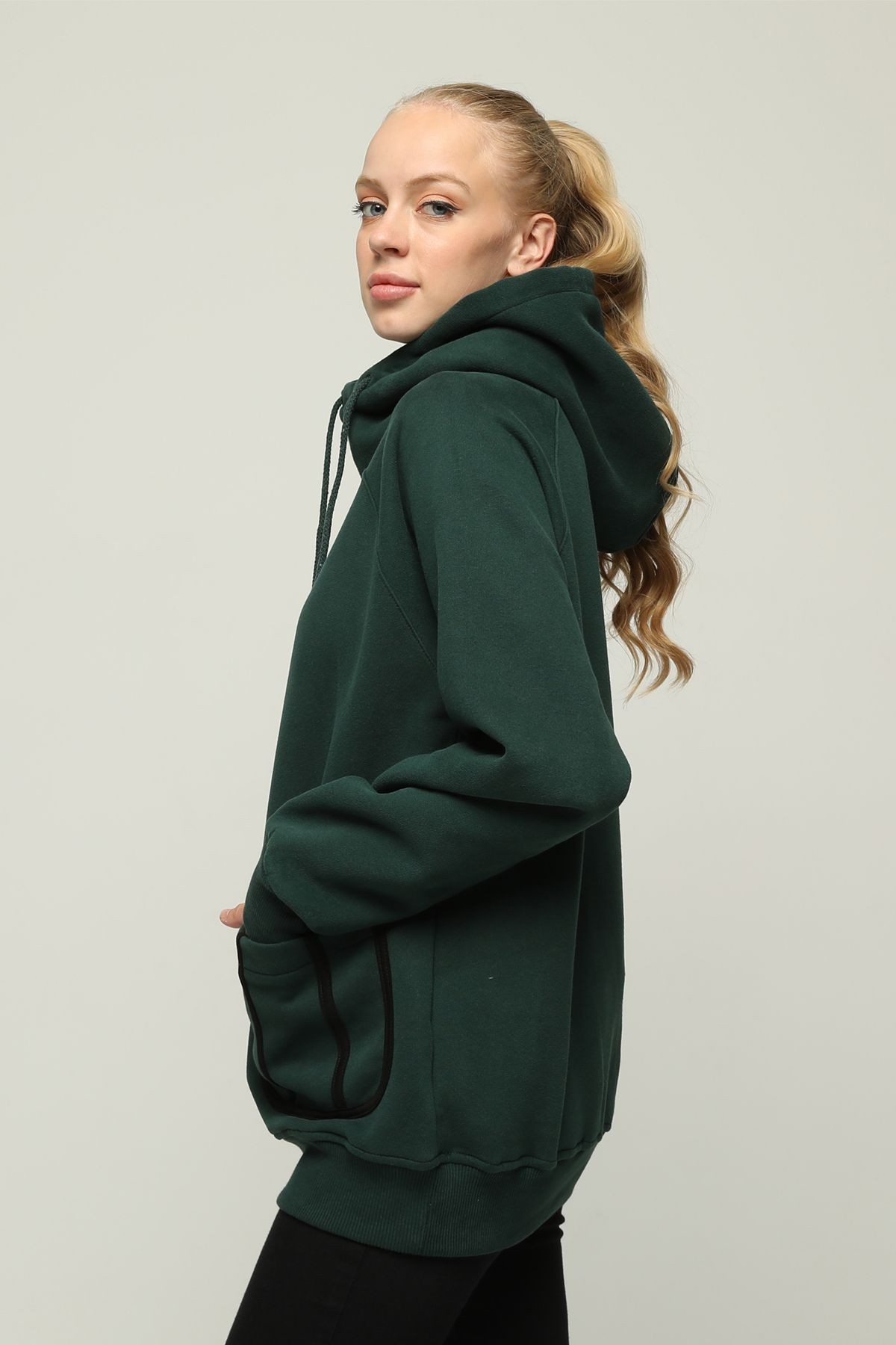 Oversize Cep Detaylı Sweatshirt