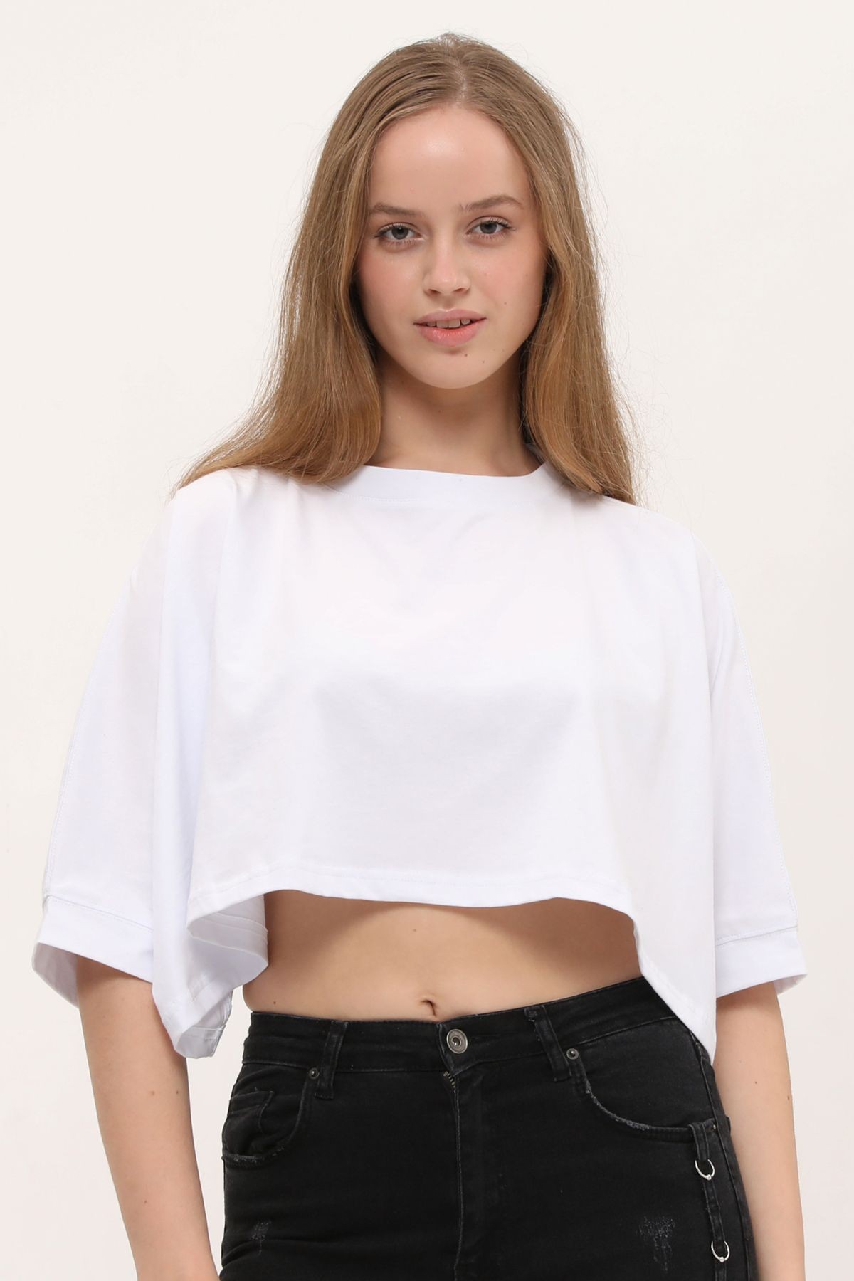 Yarasa Kol Crop T-shirt