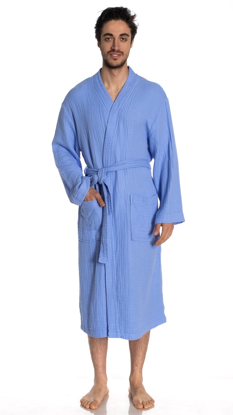 Musselin-Unisex-Bademantel