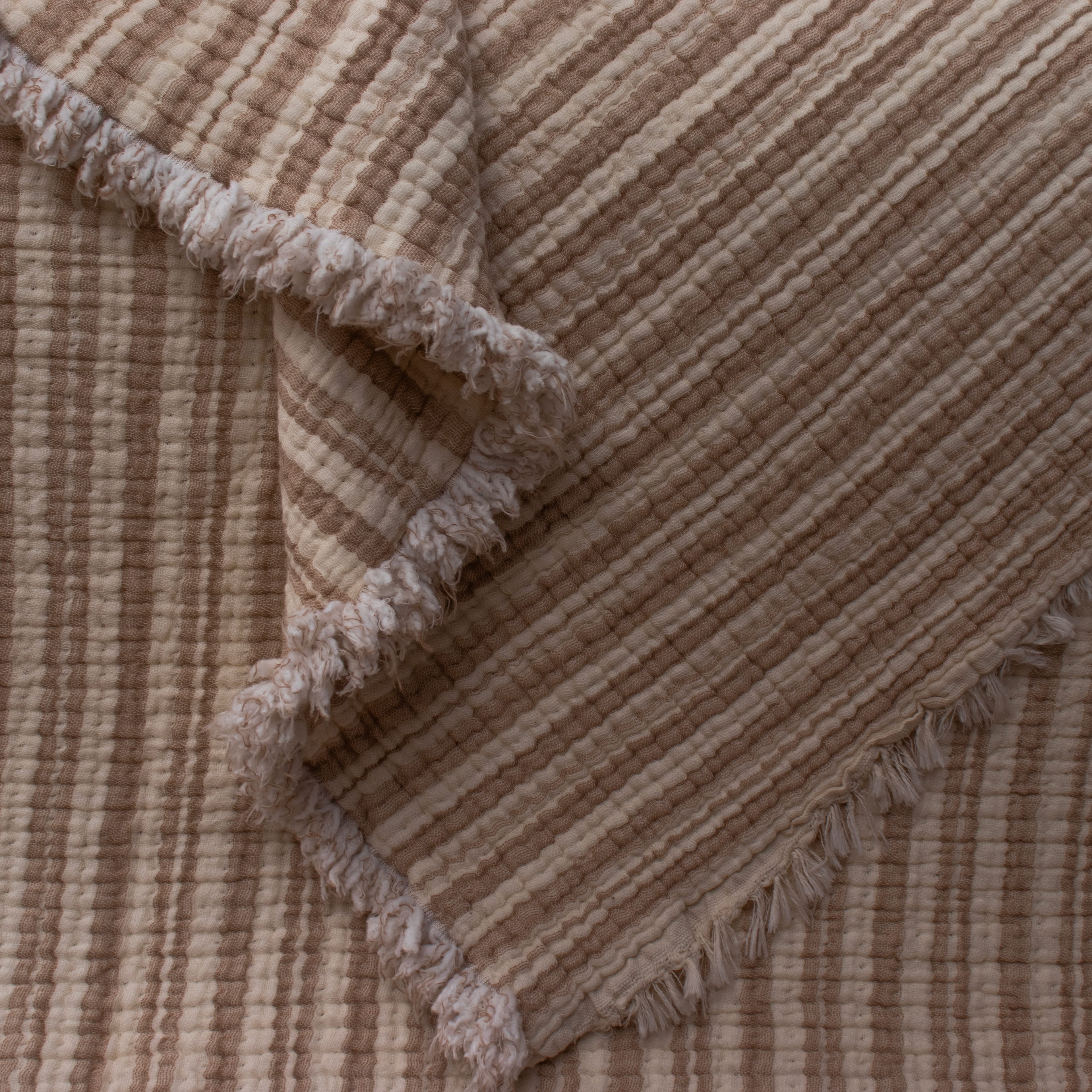 Striped Muslin Bedspread