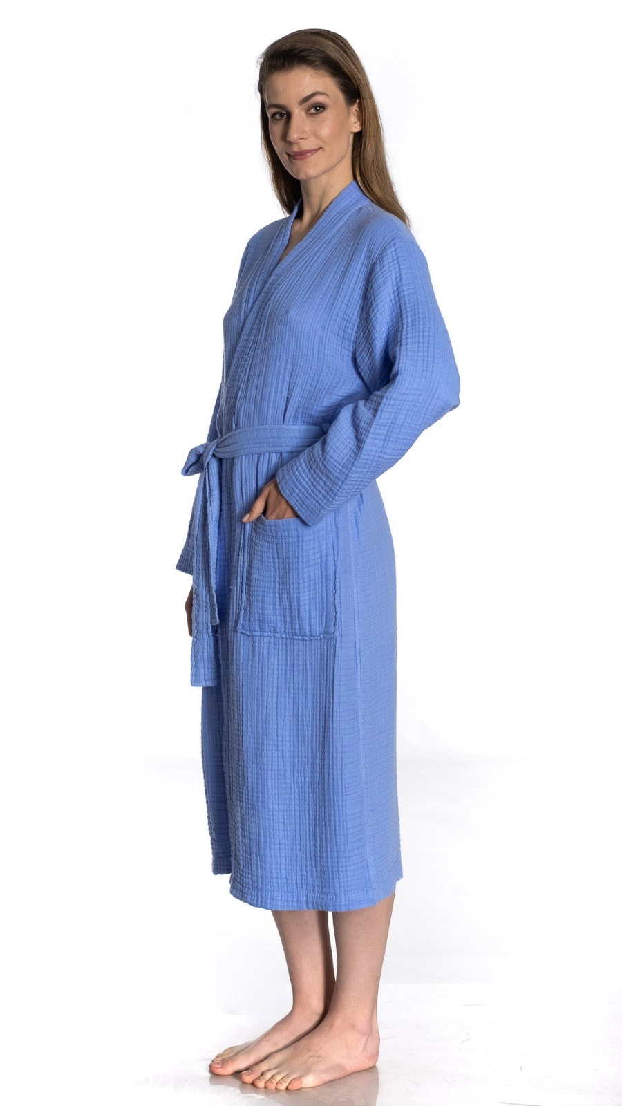 Musselin-Unisex-Bademantel