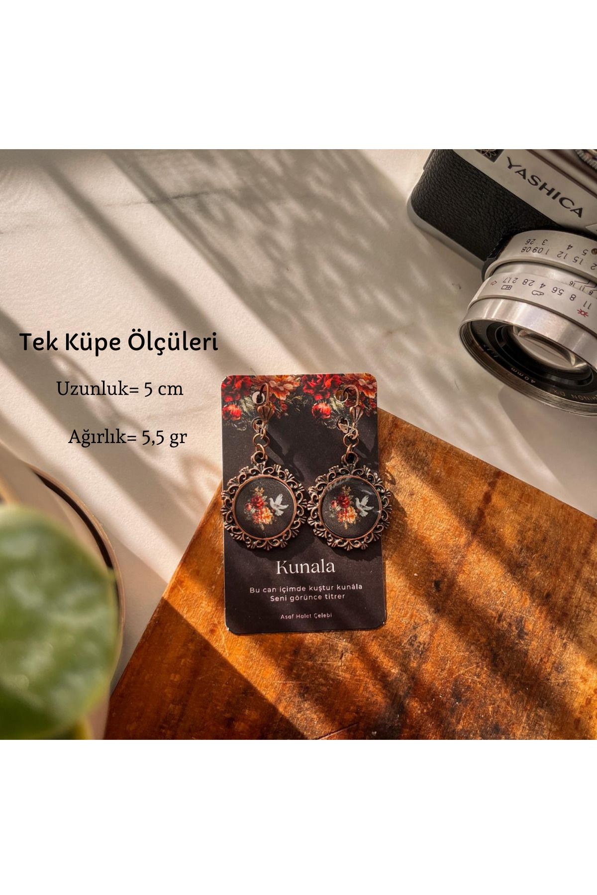 Şiir Küpe ‘kunala’ El Yapımı Özel Tasarım Kadın Küpe