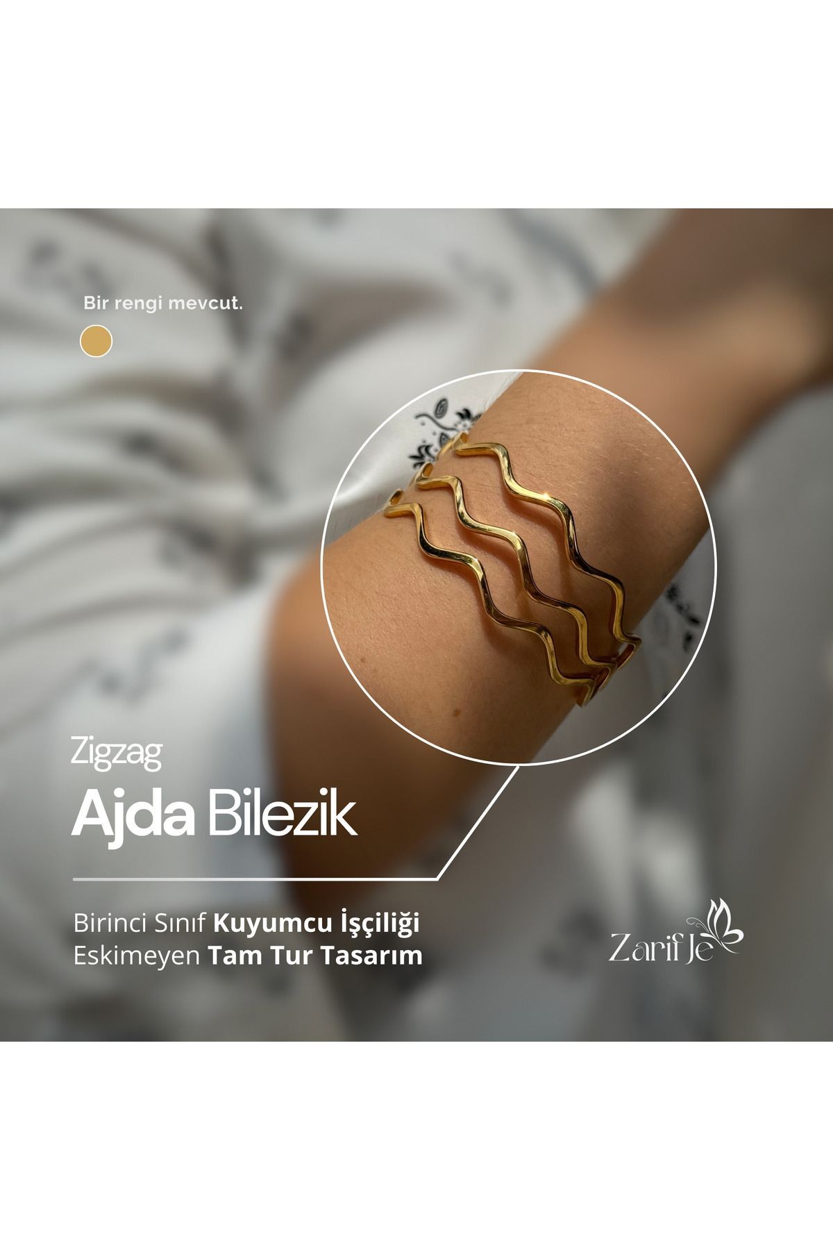 Çelik Zigzag 3'lü Ajda Bilezik