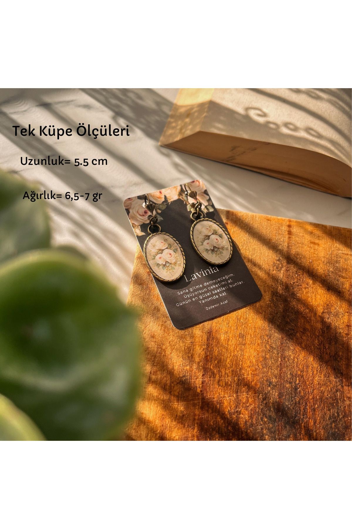 Şiir Küpe “lavinia” El Yapımı Özel Tasarım Kadın Küpe