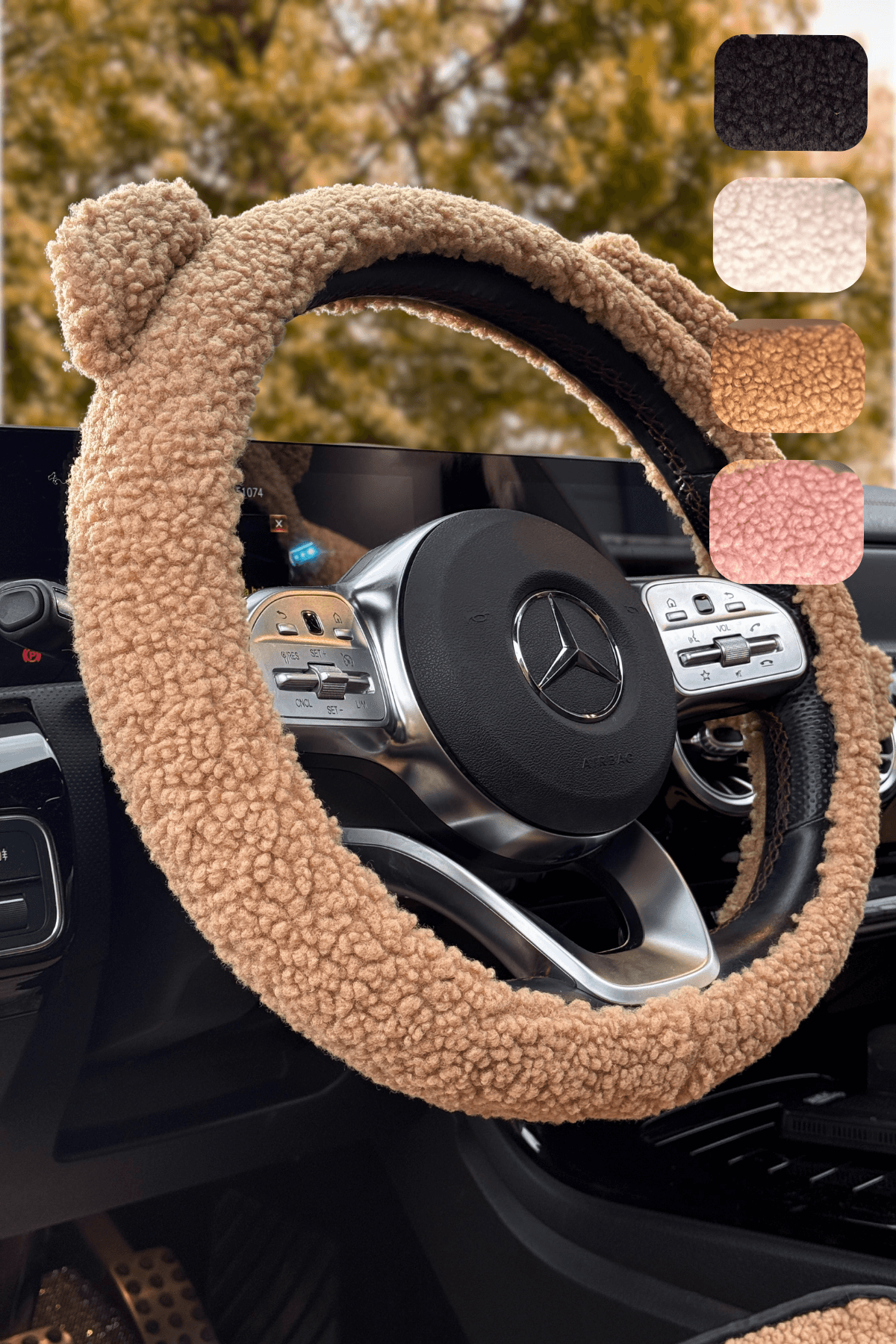 Teddy Direksiyon Kılıfı AYICIK KULAKLI