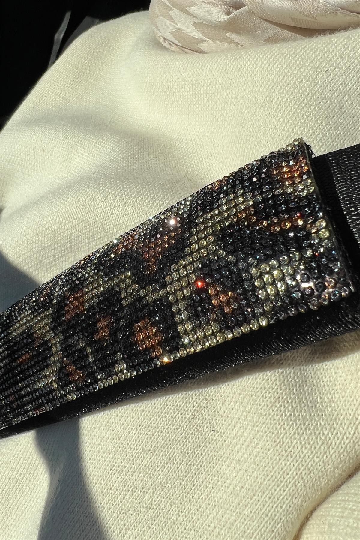 Leopar Taşlı Kemer Konforu Set 2 Adet