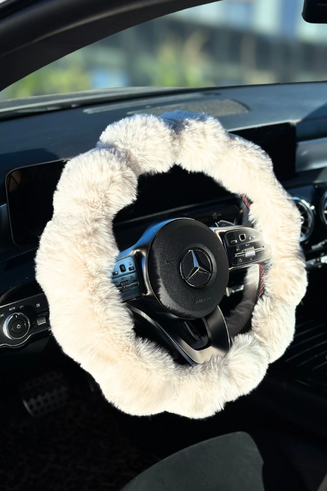 Daisy Direksiyon Kılıfı Krem