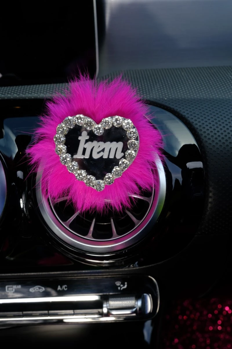 İsimli Kazıma Gümüş Kalp Klima Süsü Renk Seçenekleri