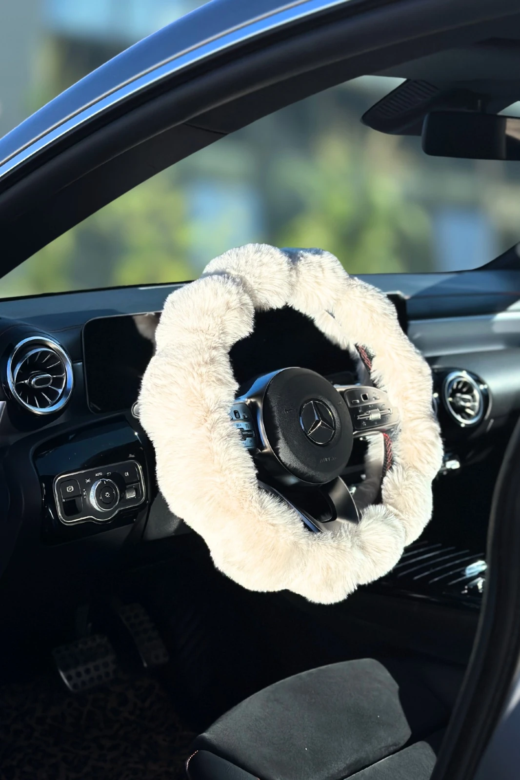 Daisy Direksiyon Kılıfı Krem