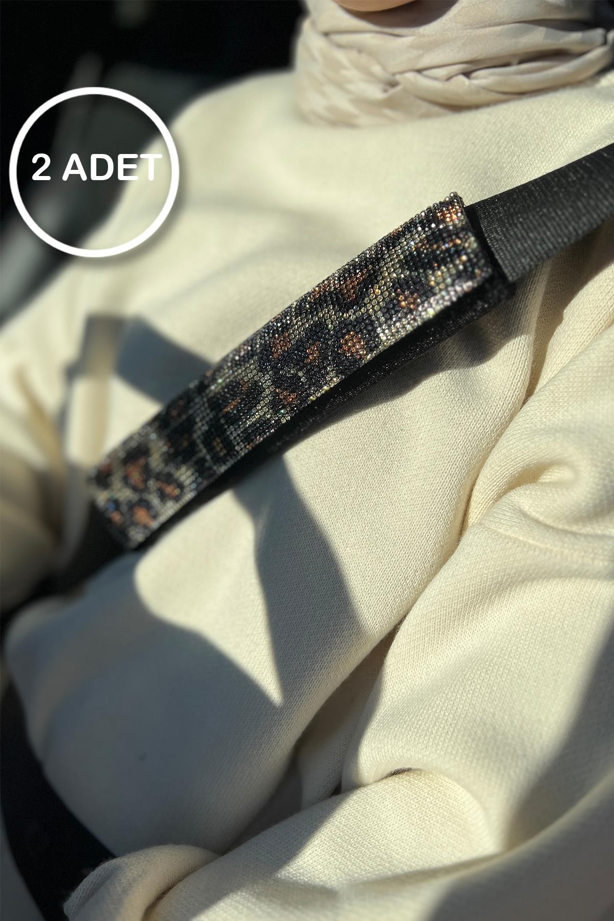 Leopar Taşlı Kemer Konforu Set 2 Adet