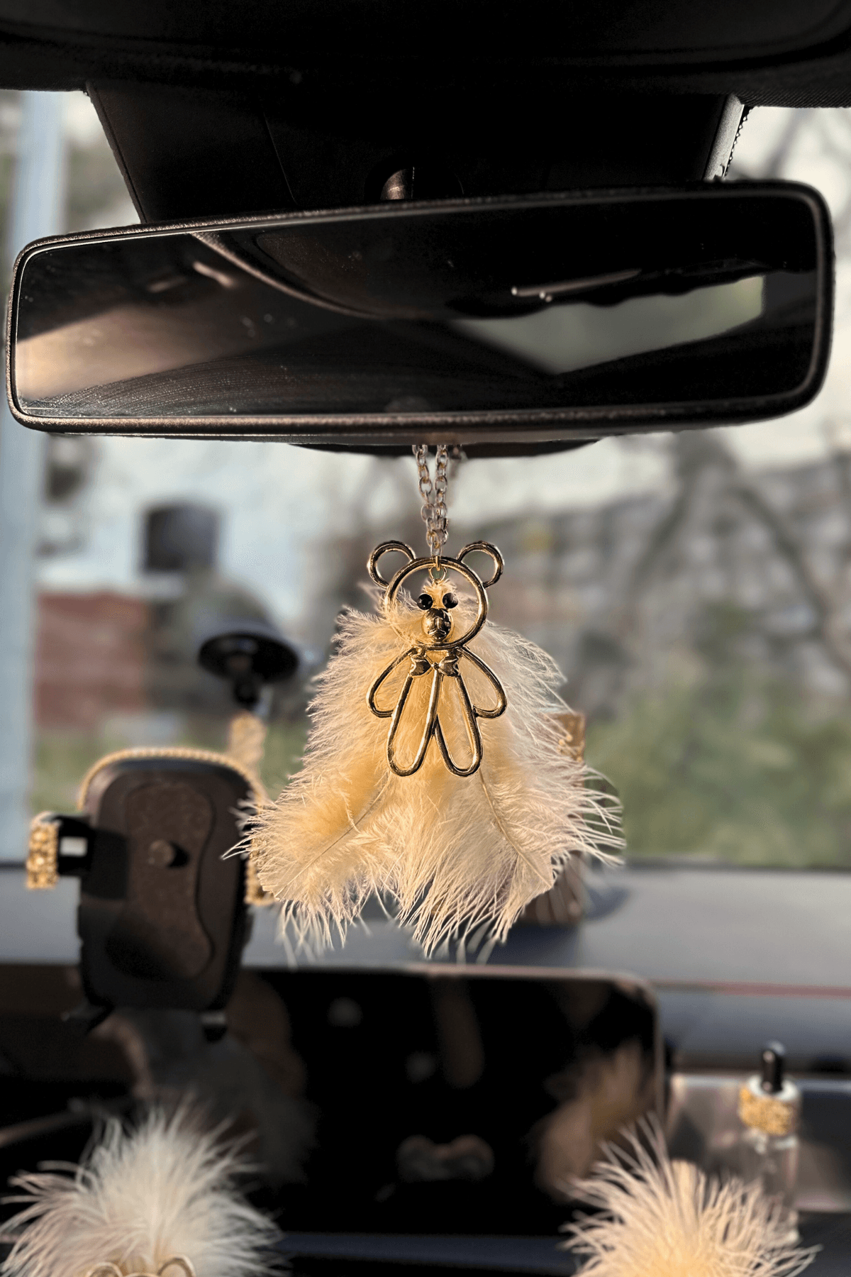 Gold Bear Dikiz Süsü Tüy Seçenekli