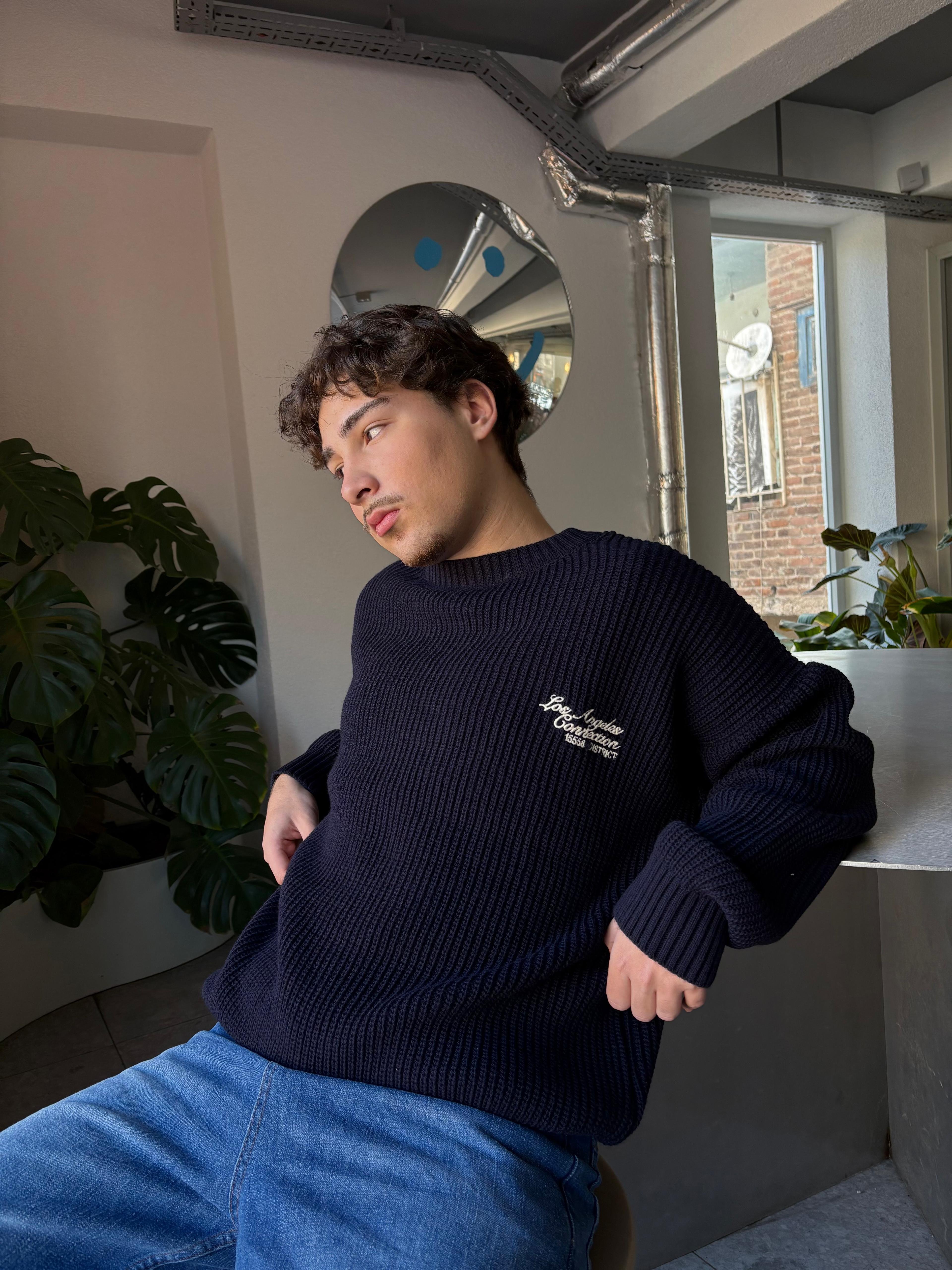 Lacivert Oversize Triko