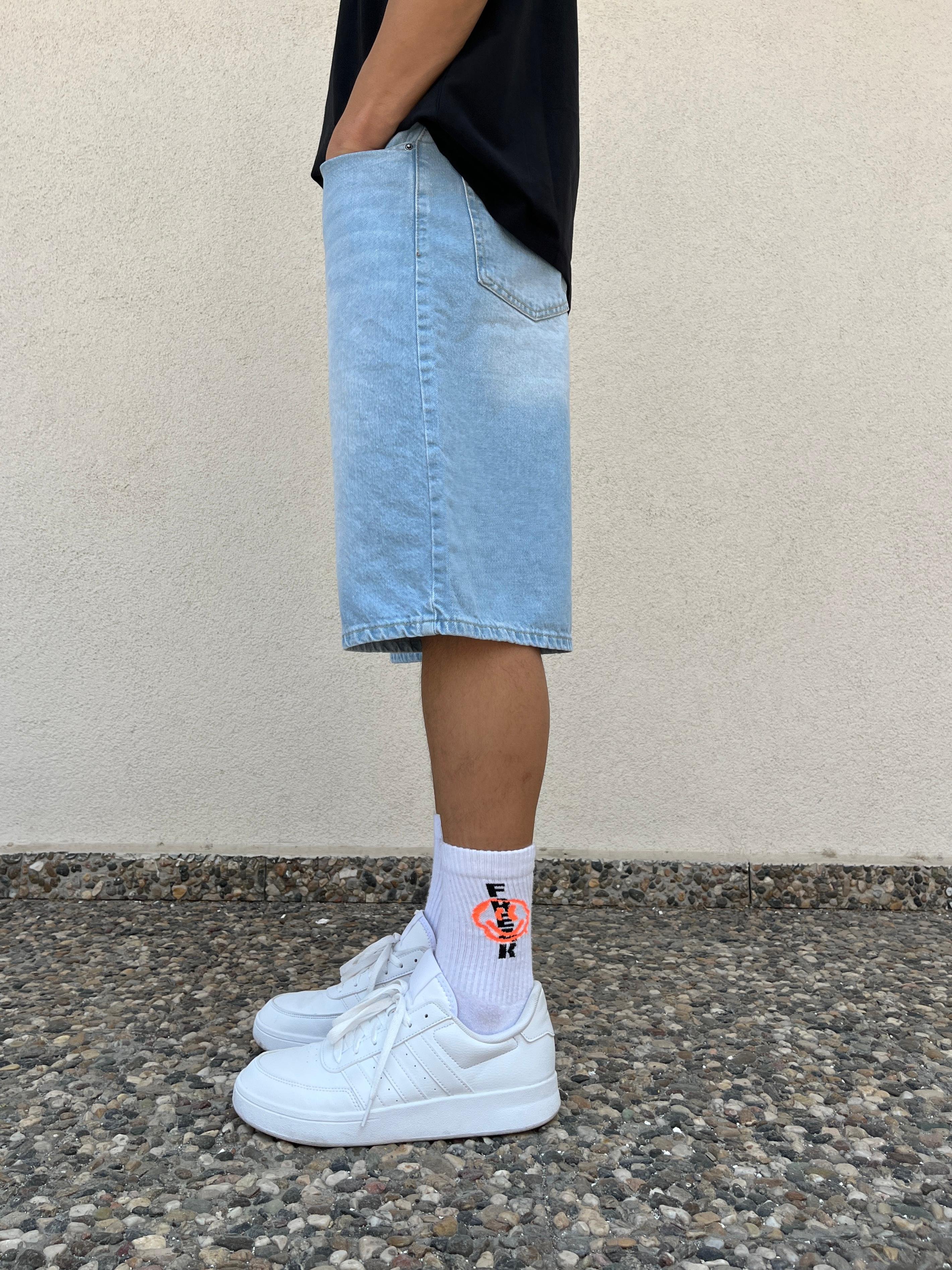 Light Blue Baggy Unisex Short