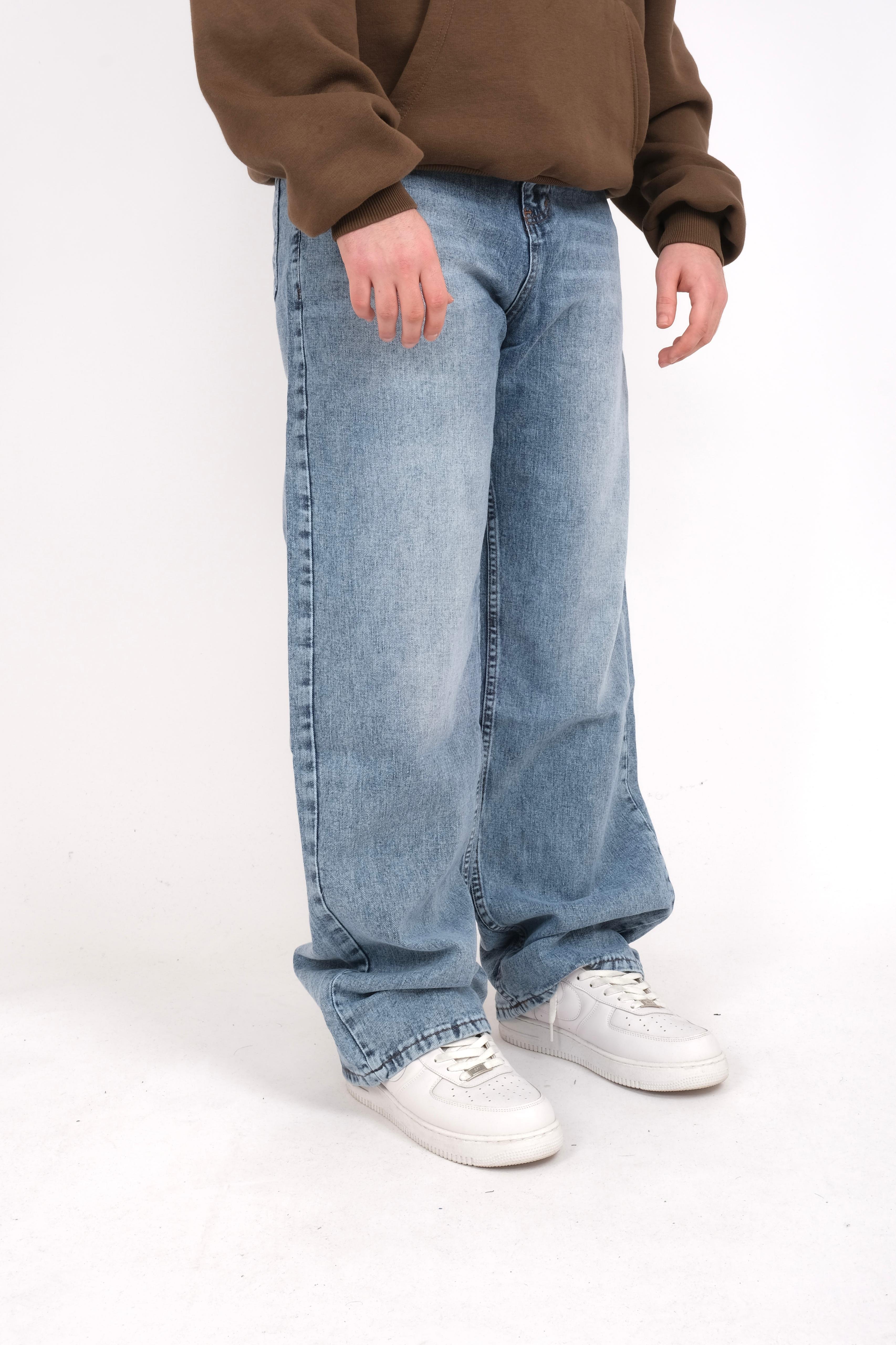 Light Blue Washed Baggy Jeans