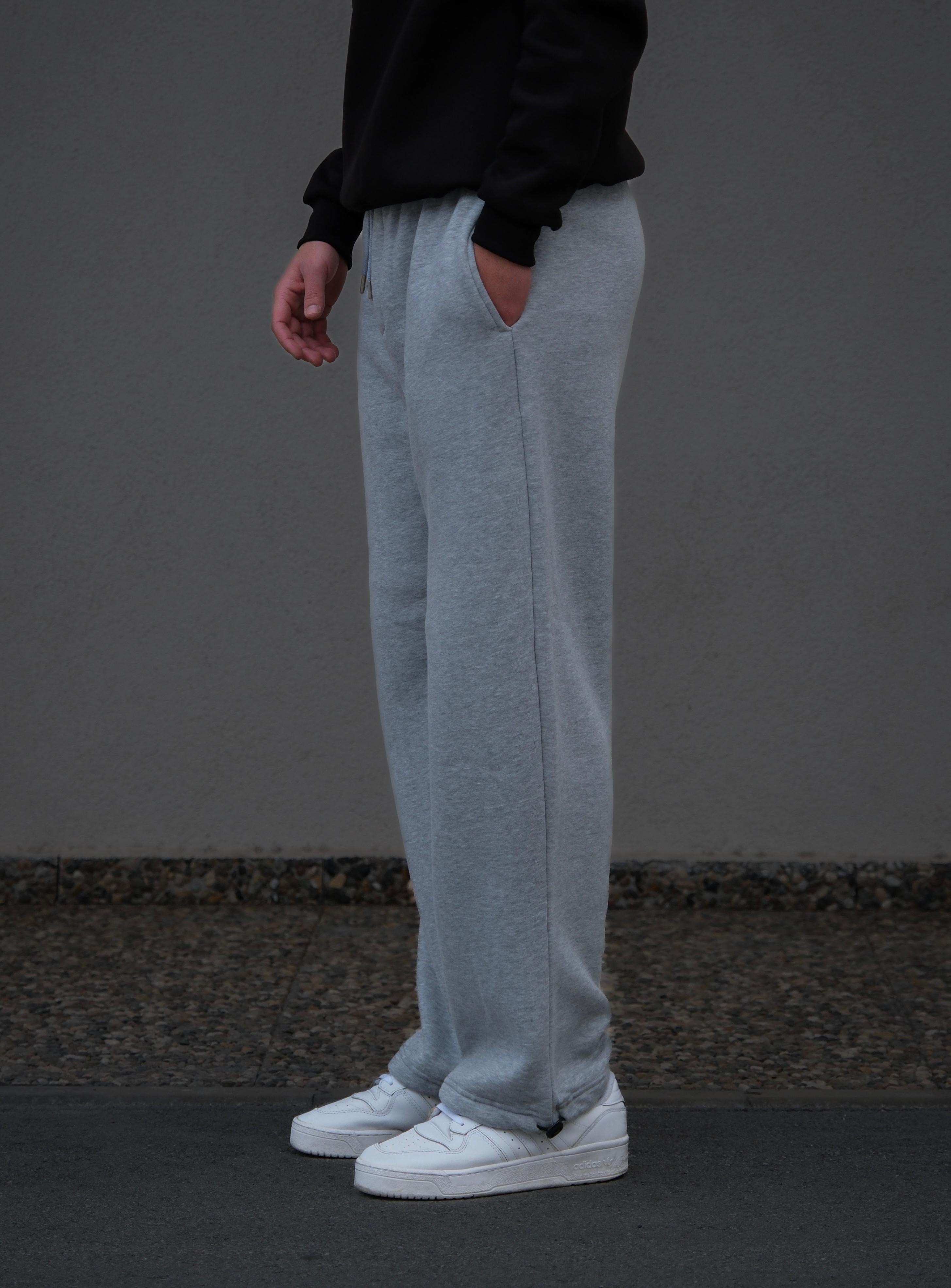 Grey Basic Baggy Sweatpants