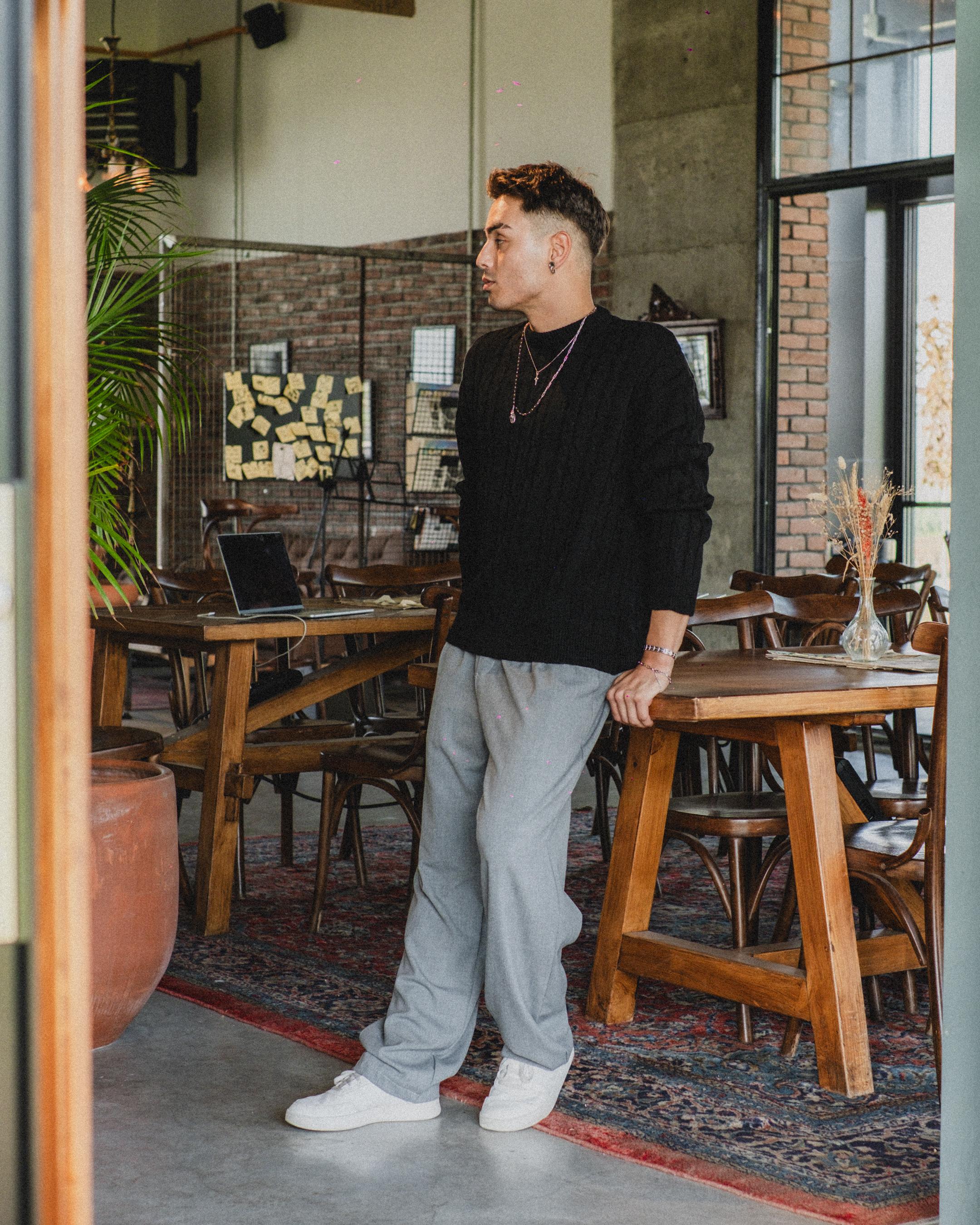 Gri Basic Baggy Kumaş Pantolon