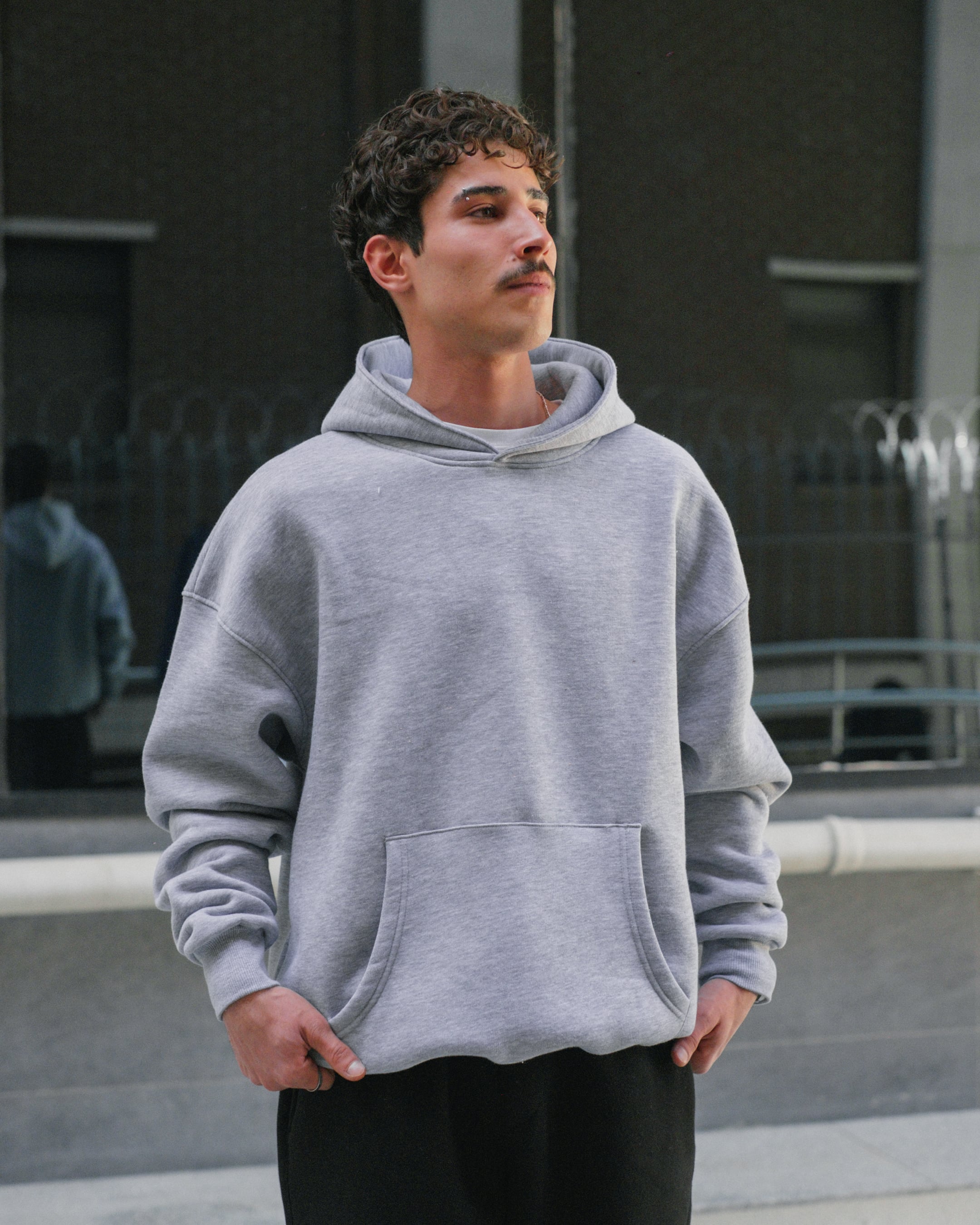 Basic Oversize Hoodie - Grey 