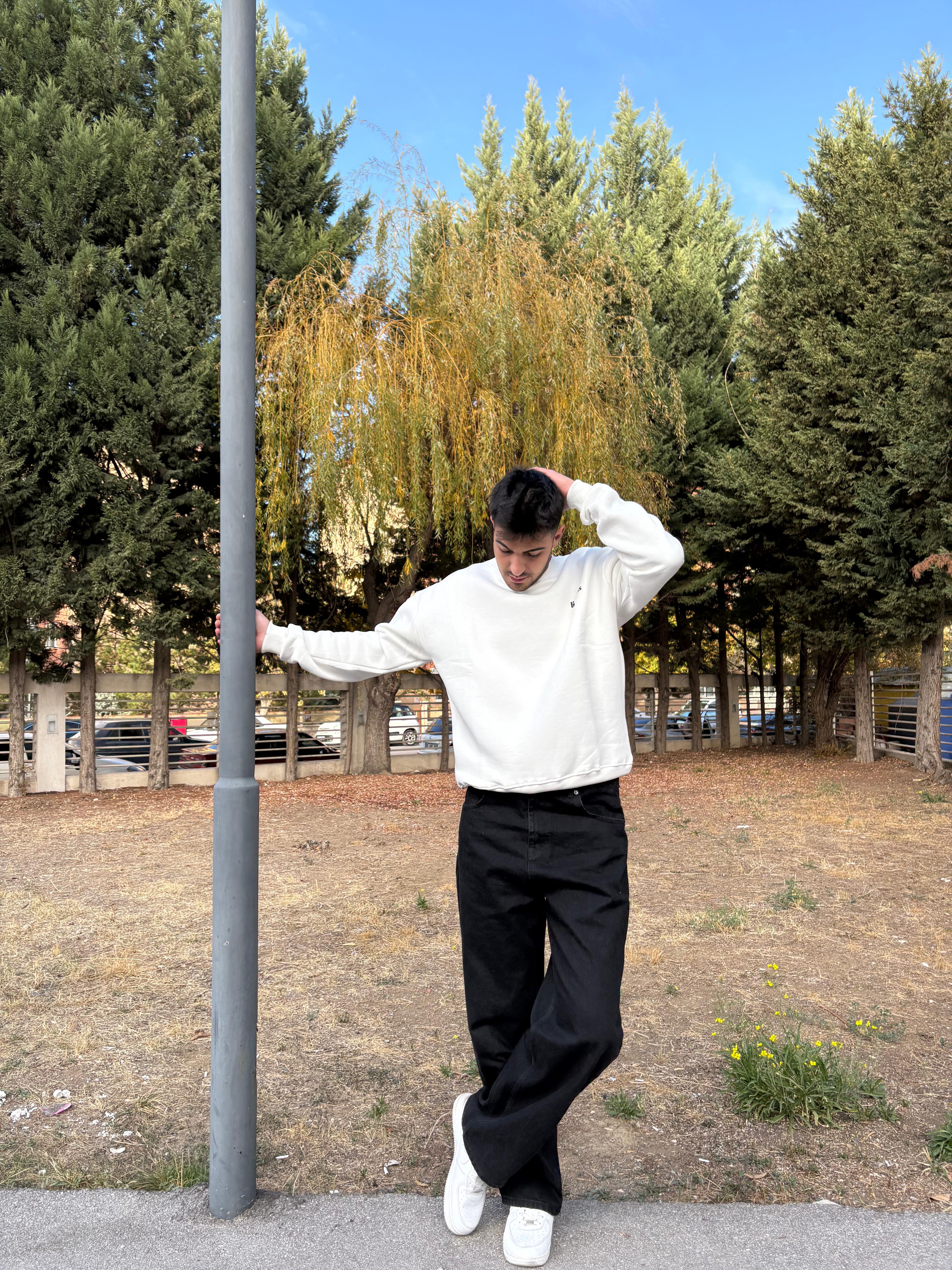 Oversize printed unisex sweatshirt