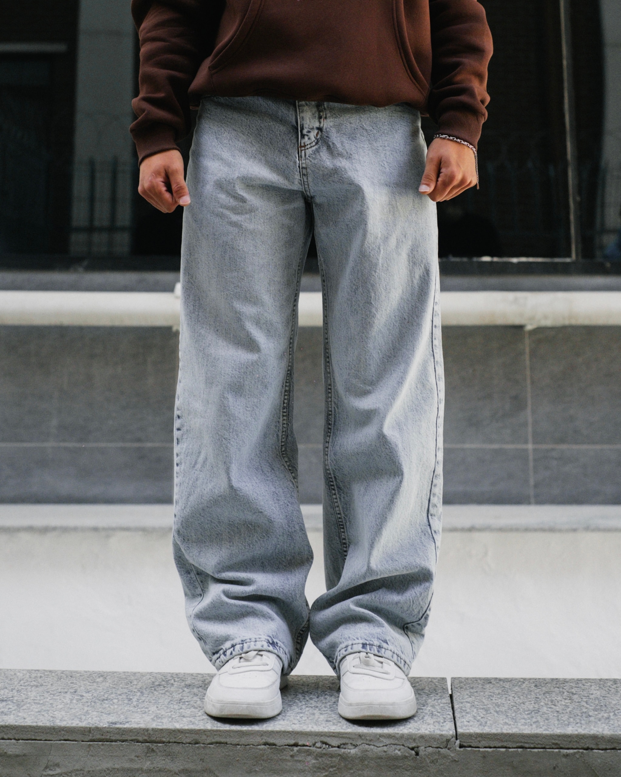 Baggy Jeans - Ice Blue Washed