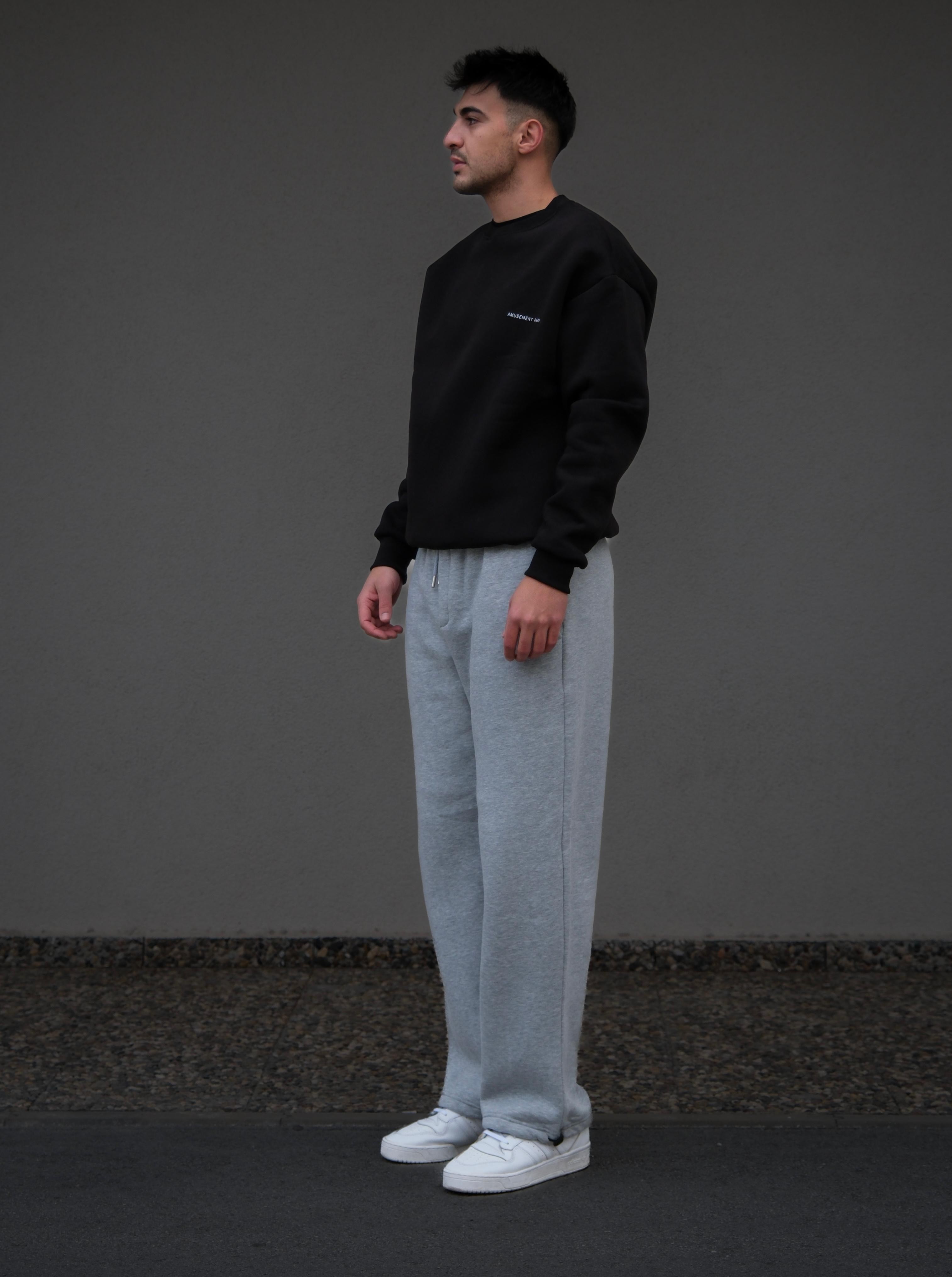 Grey Basic Baggy Sweatpants