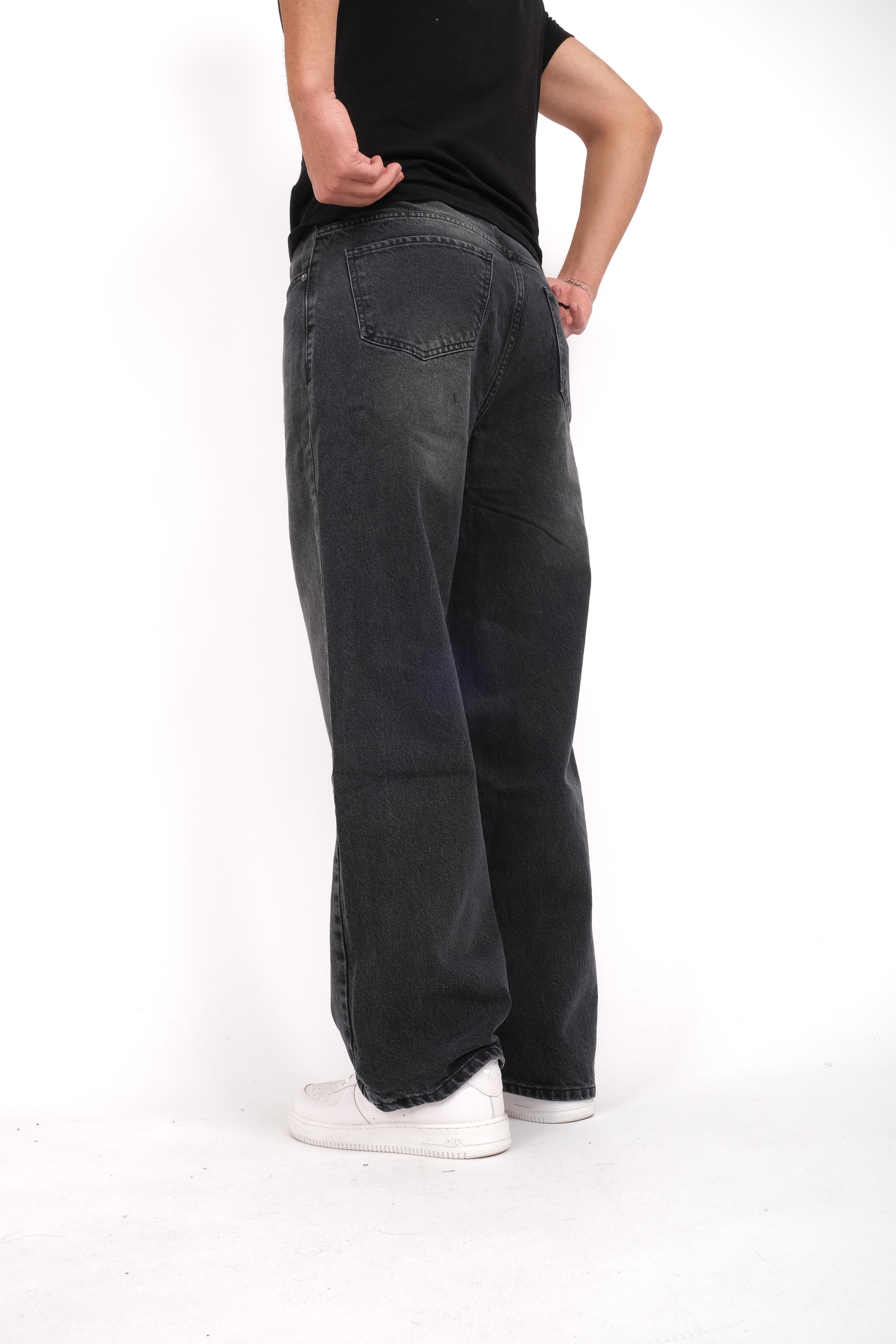 Black Washed Baggy Jeans