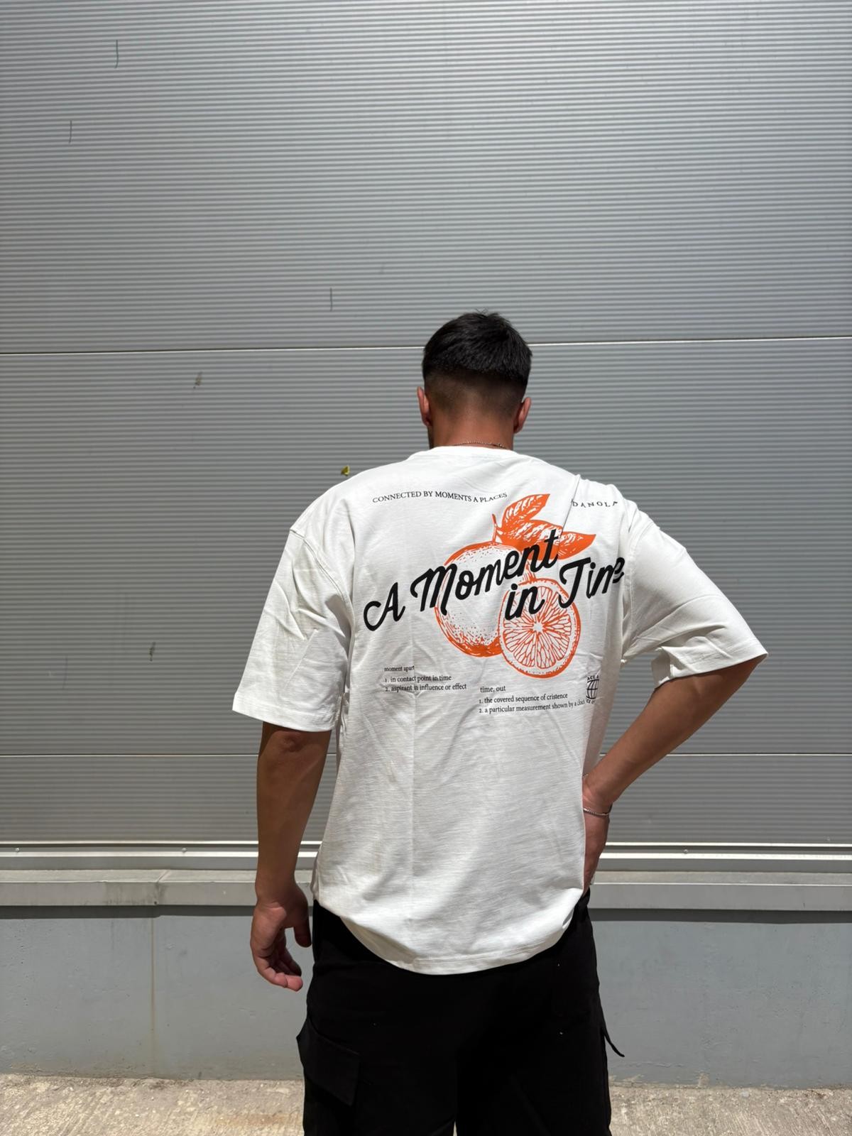 Printed Oversize Unisex T-Shirt - Beyaz