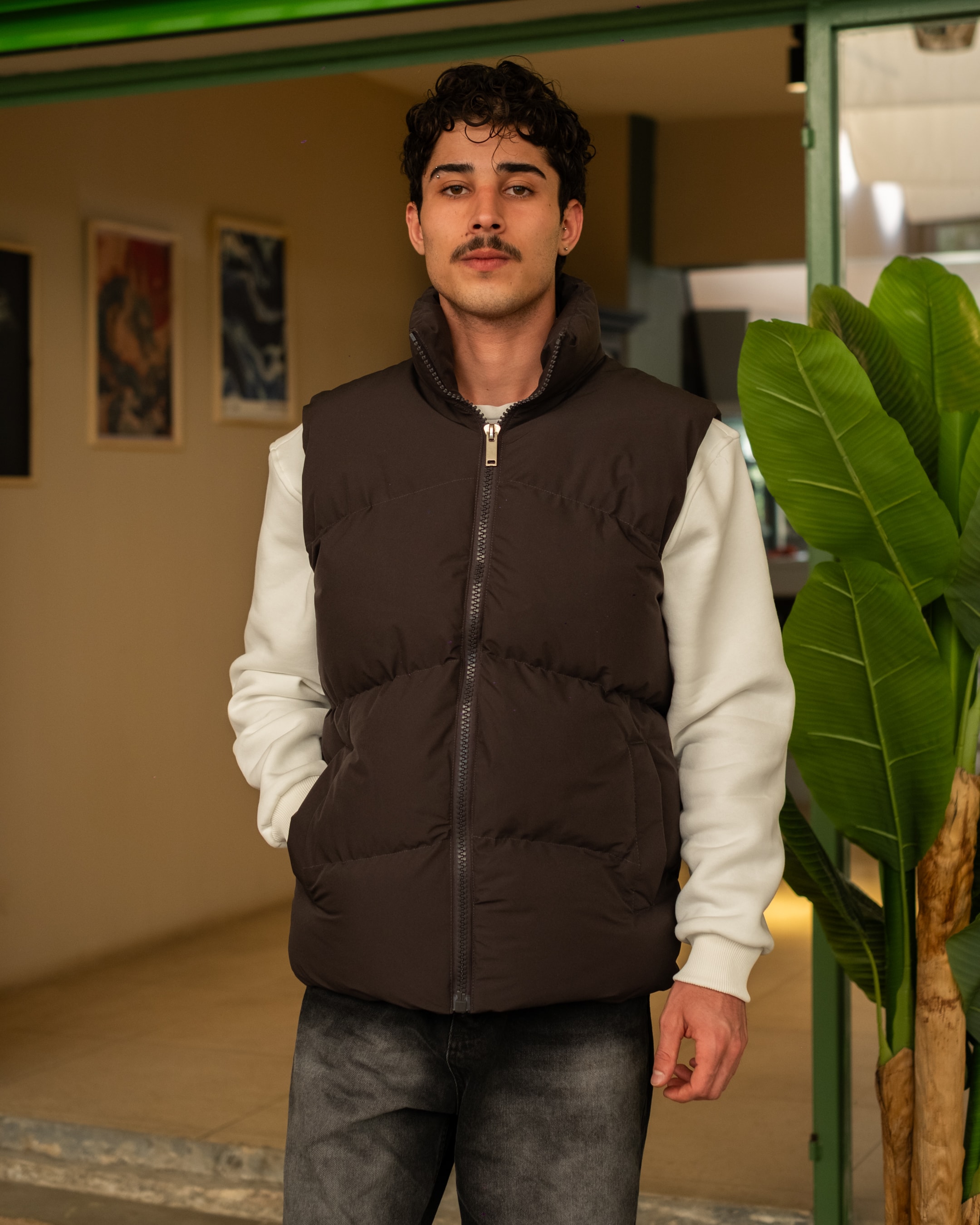 Füme Relaxed Şişme Yelek