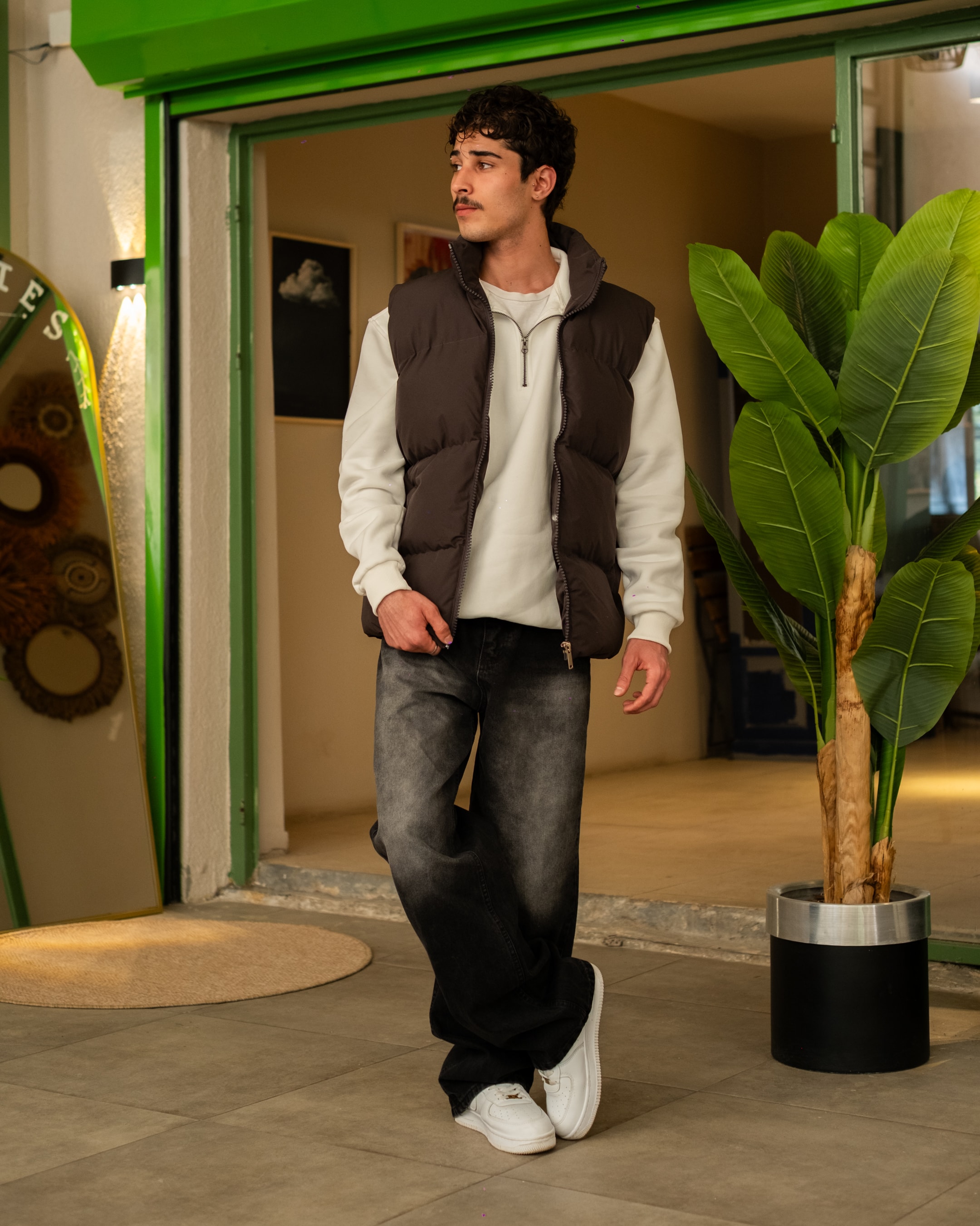 Baggy Jeans With White Wash