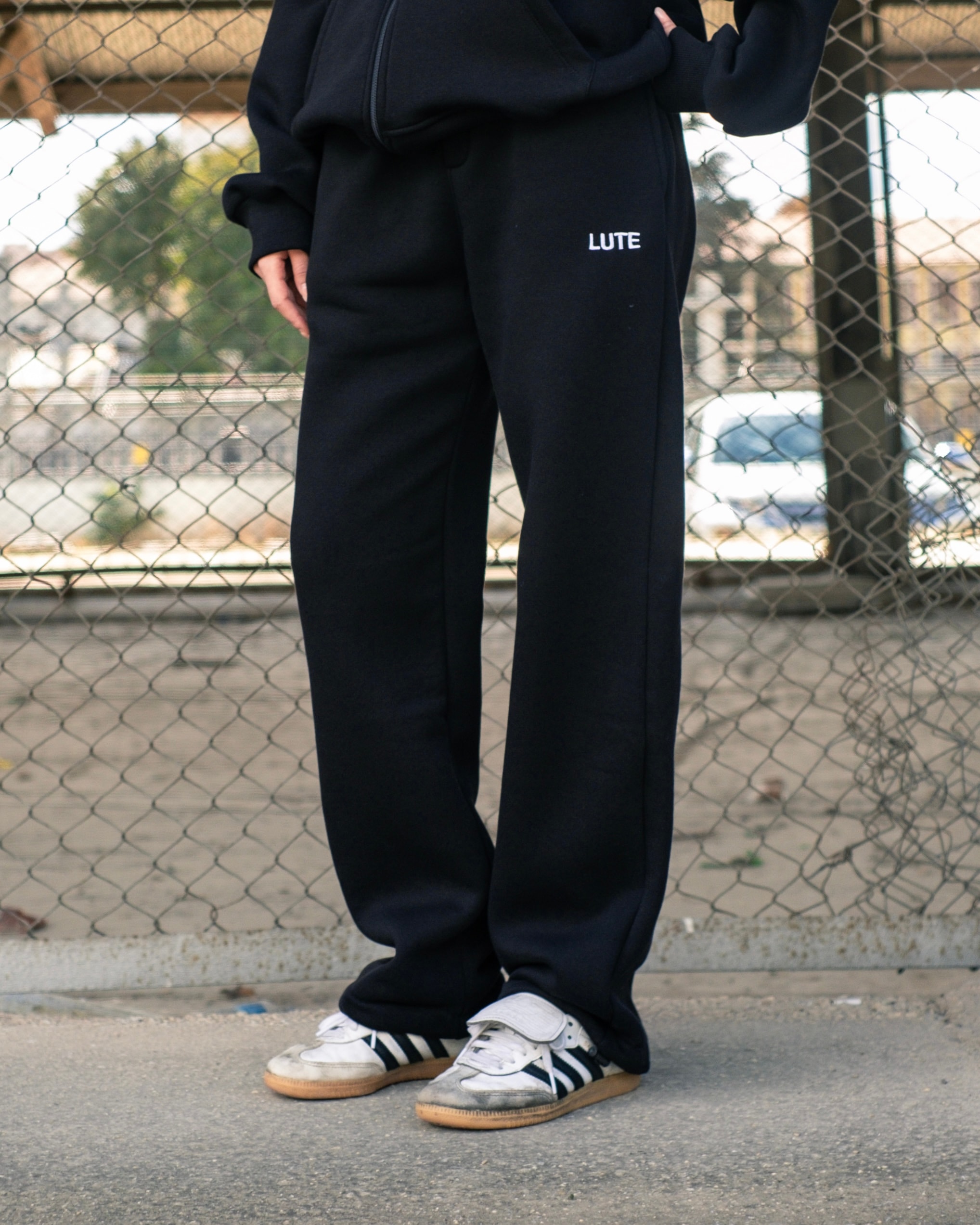 LUTE Siyah Premium Baggy Eşofman Altı