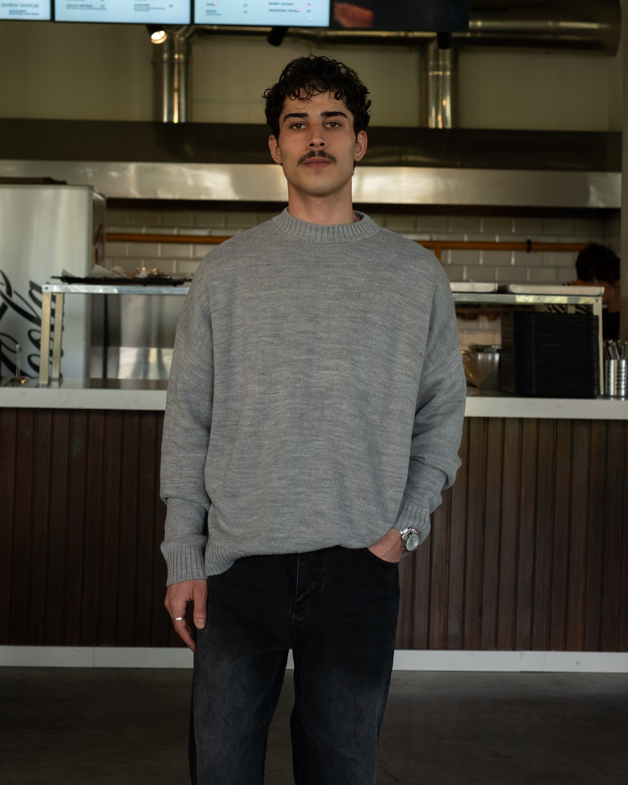 Gri Basic Oversize Triko