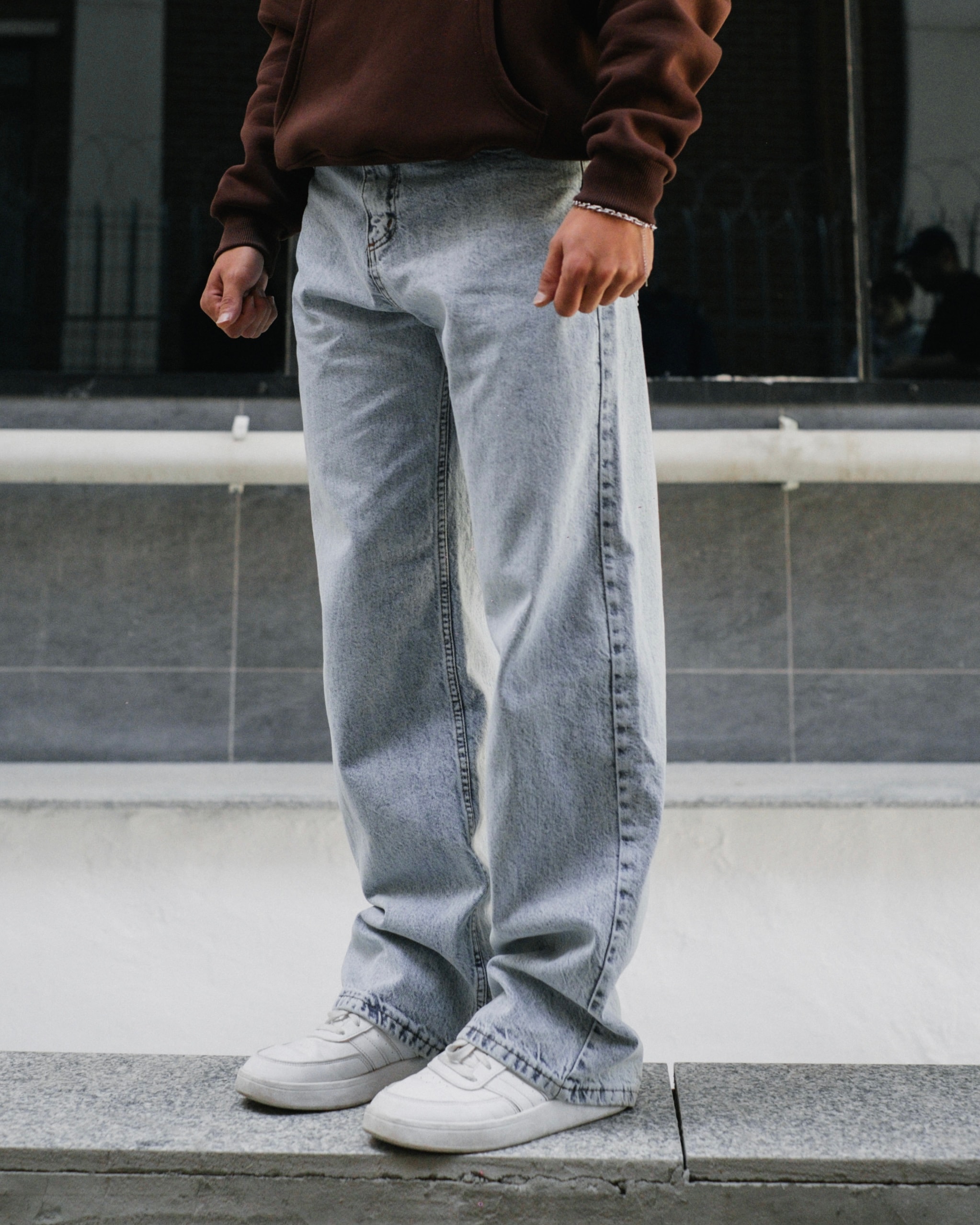 Baggy Jeans - Ice Blue Washed