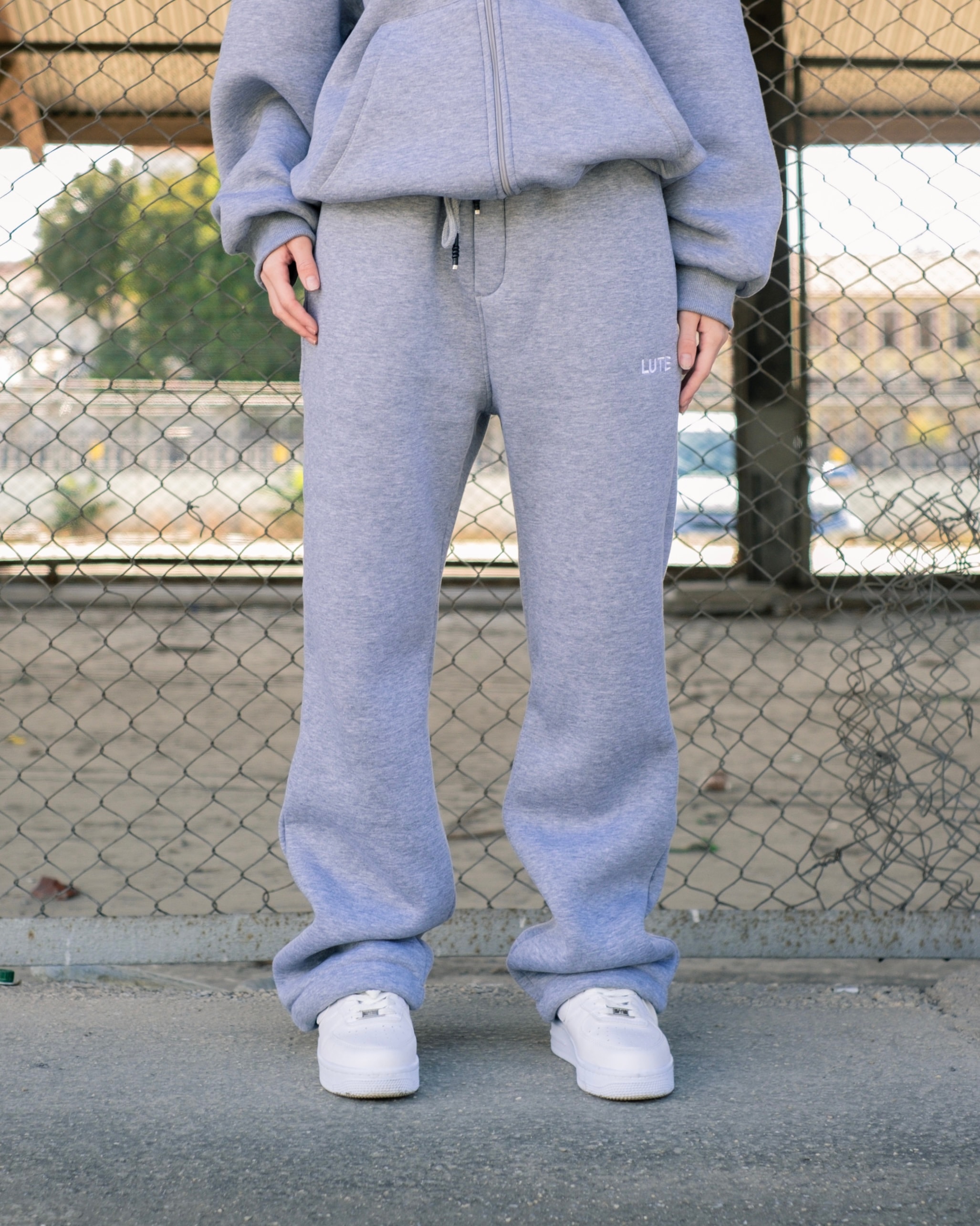 LUTE Gri Premium Baggy Eşofman Altı 